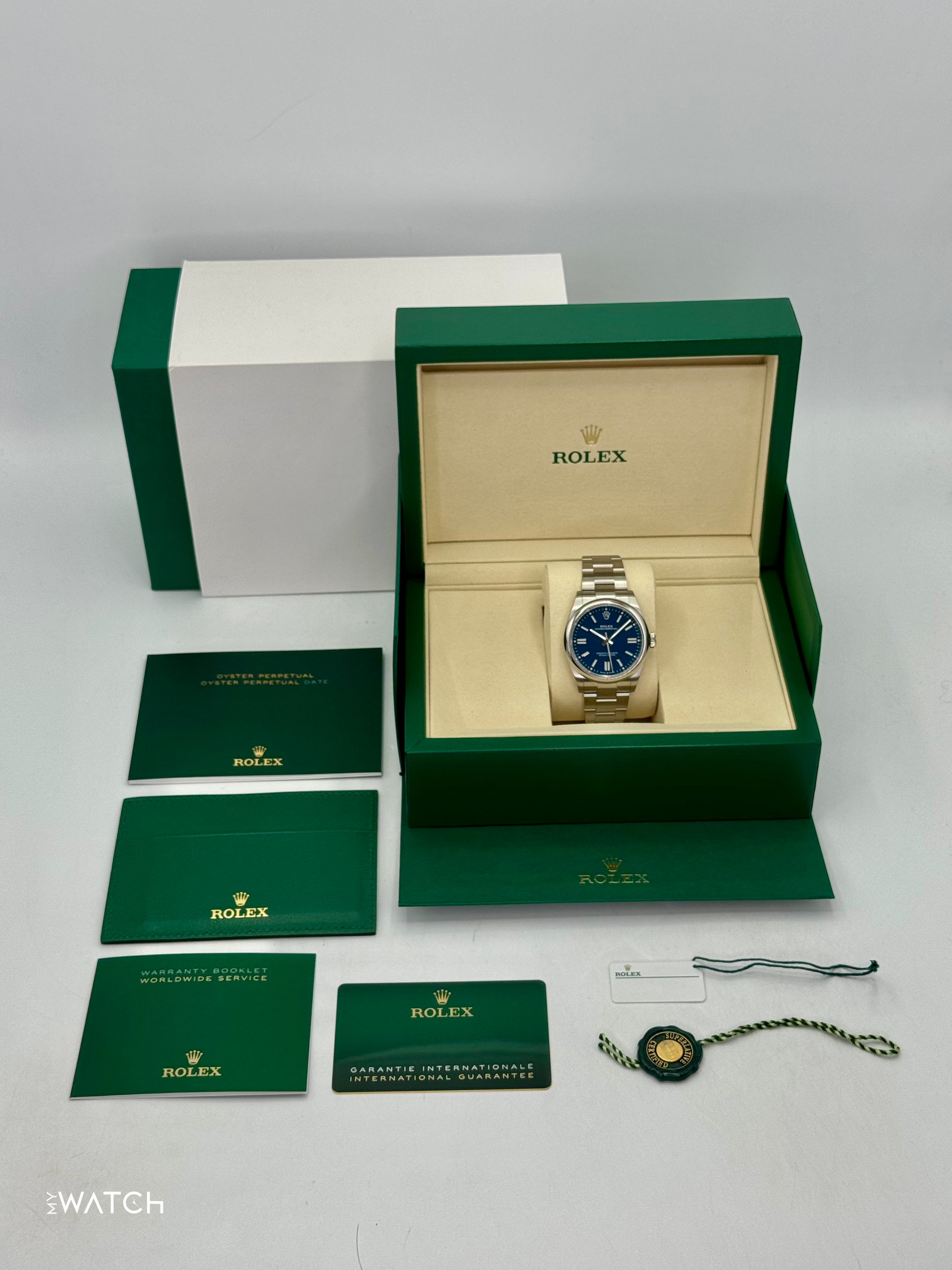 2025 Rolex Oyster Perpetual 41mm 134300 Med Blue Dial - MyWatchLLC