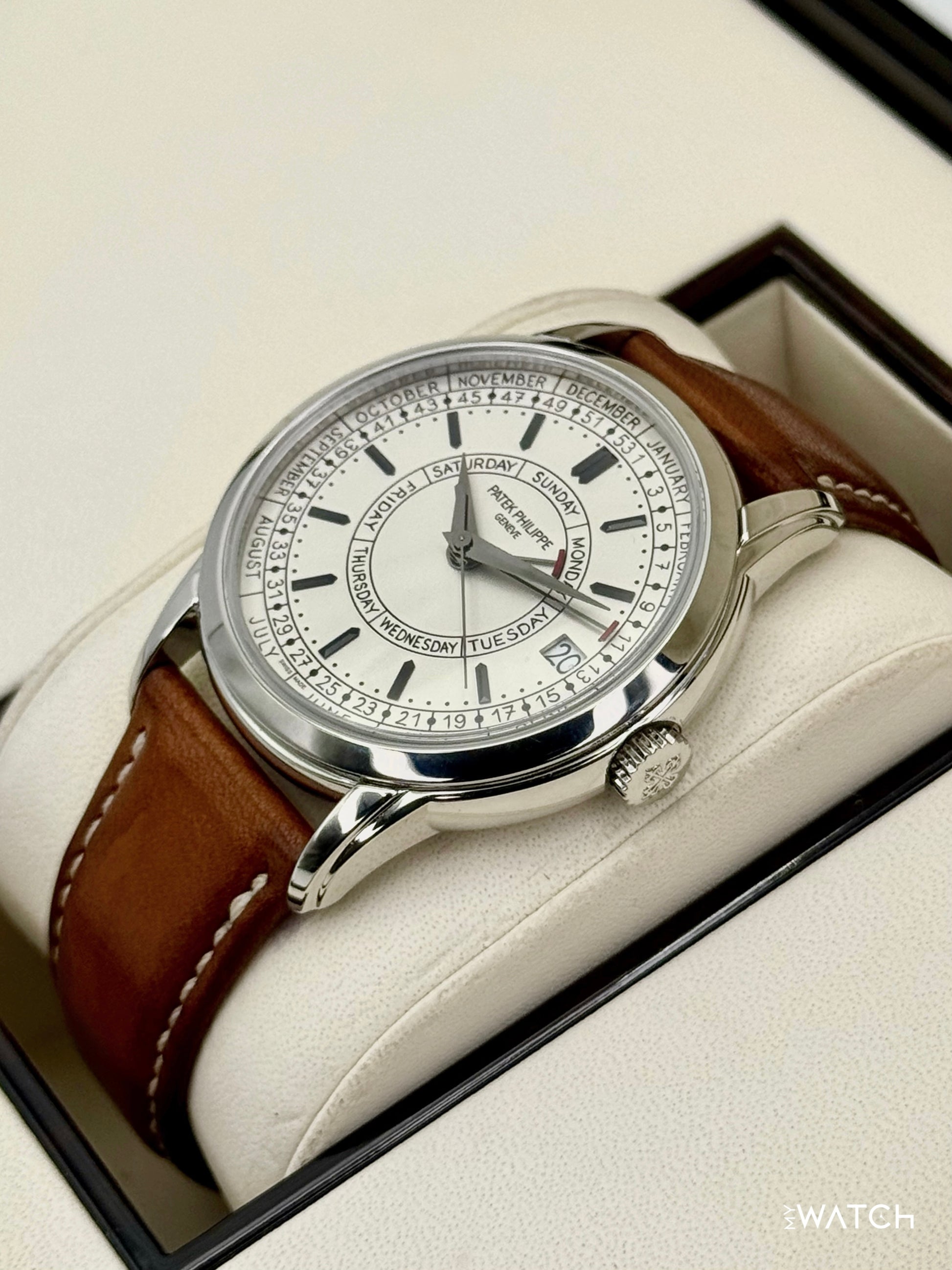 2020 Patek Philippe Calatrava Weekly Calendar 40mm 5212A Stainless Steel White Dial - MyWatchLLC