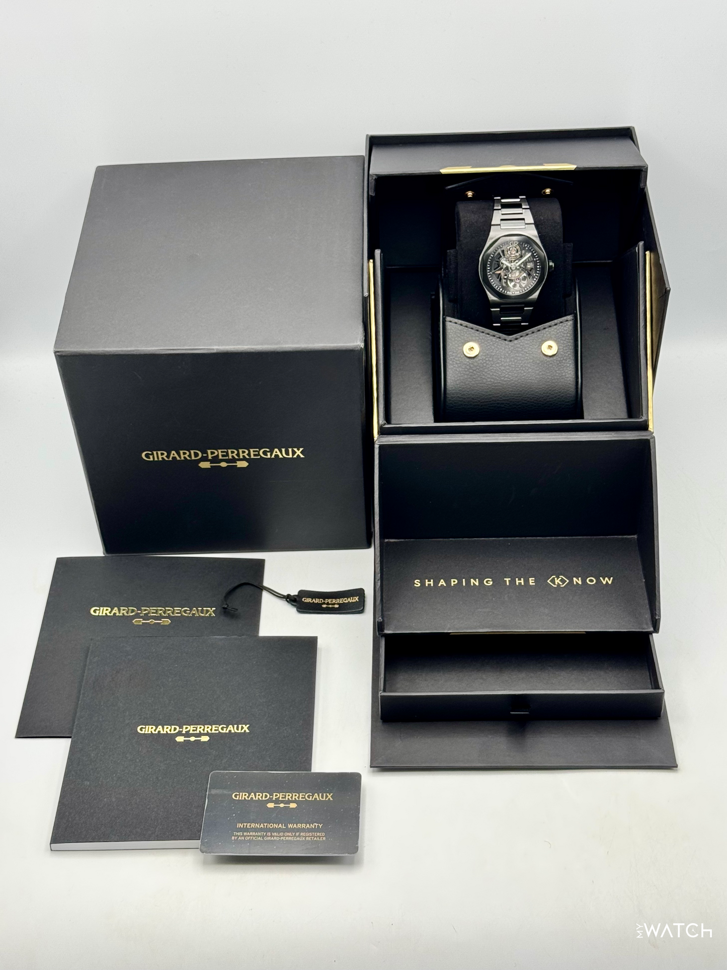 NEW 2025 Girard-Perregaux Laureato 42mm 81015-32-001-32A Black Skelton Dial - MyWatchLLC