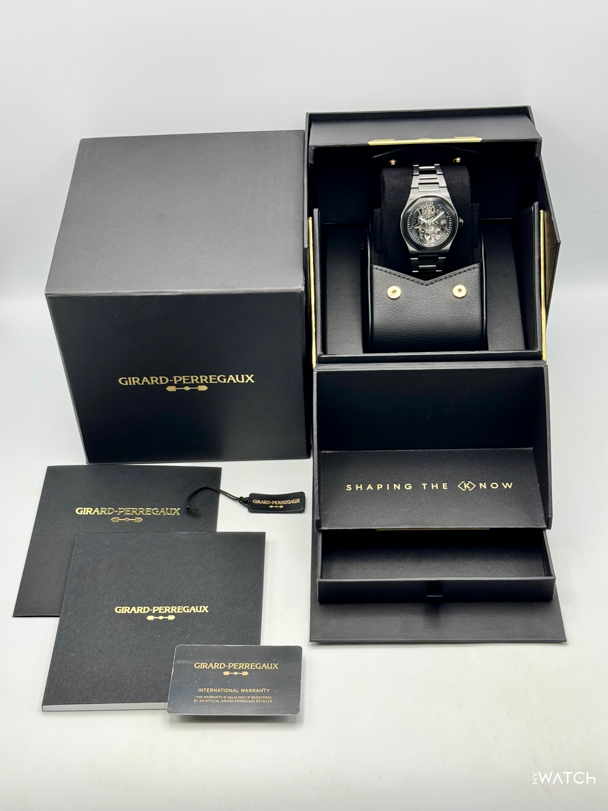 NEW 2025 Girard-Perregaux Laureato 42mm 81015-32-001-32A Black Skelton Dial - MyWatchLLC