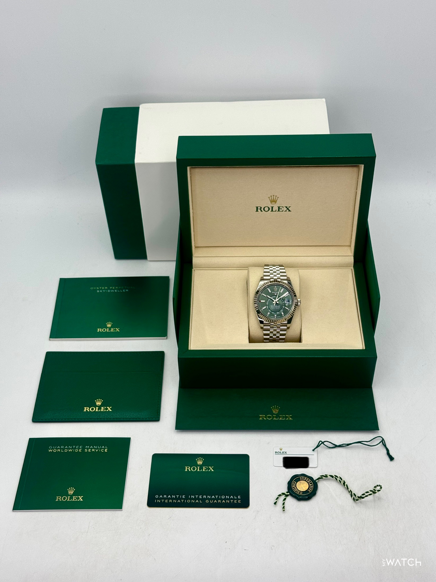 2026 Rolex Sky-Dweller 42mm 336934 Stainless Steel Jubilee Green Dial - MyWatchLLC