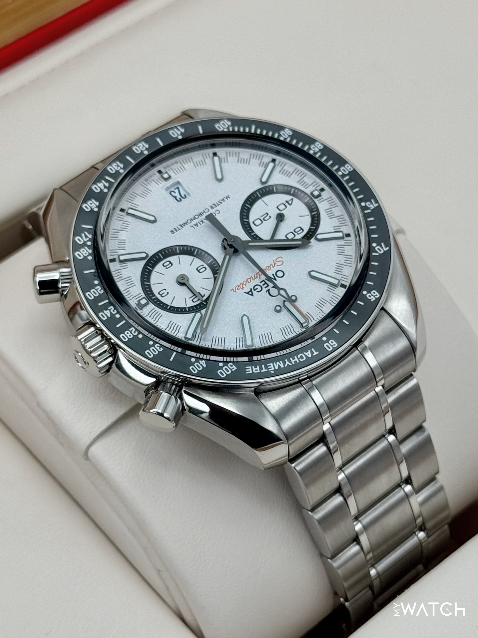 2019 Omega Speeedmaster Racing 44.2mm 329.30.44.51.04.001 White Dial - MyWatchLLC