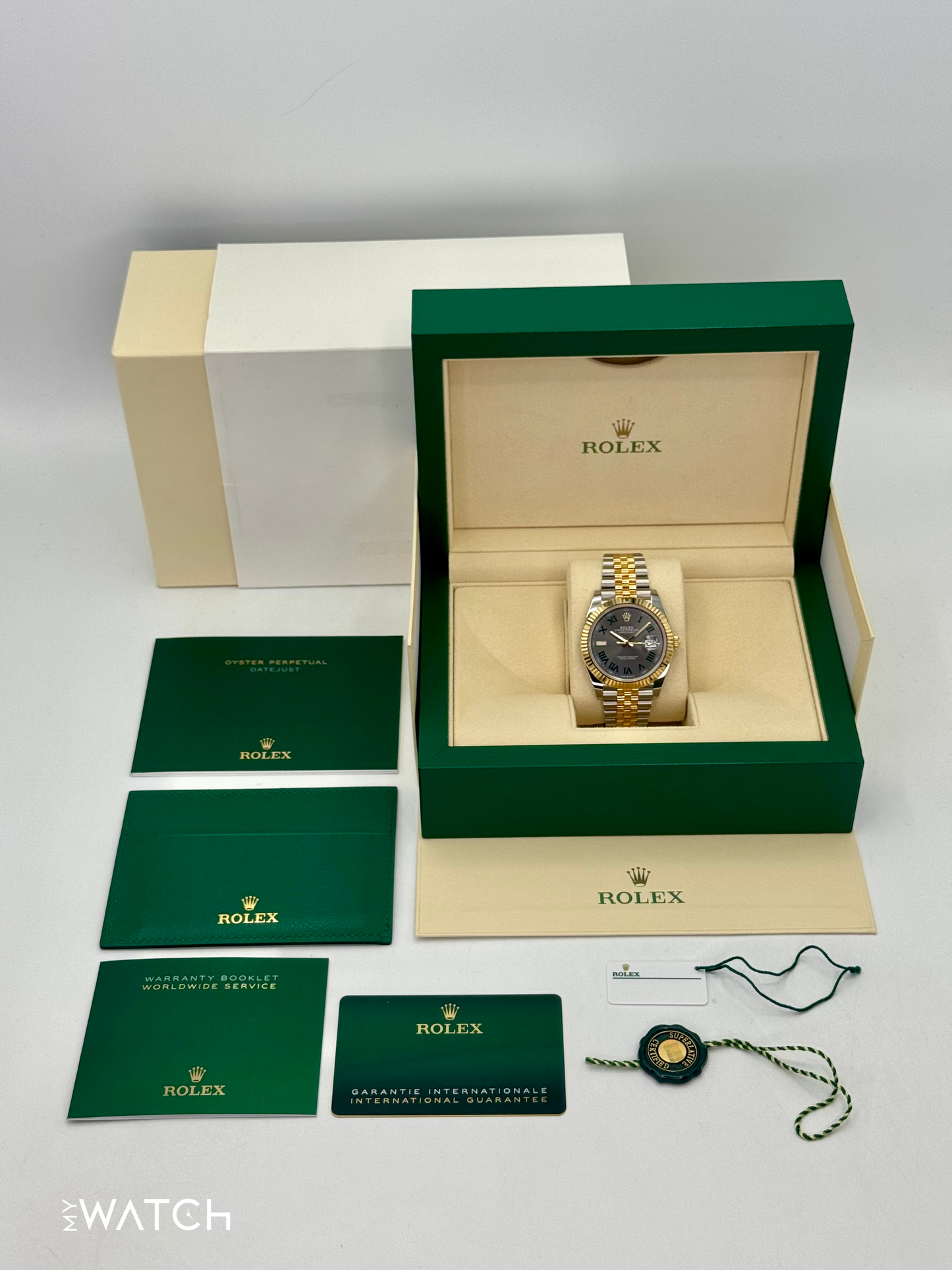 2024 Rolex Datejust 41mm 126333 Two-Tone Jubilee Wimbledon Dial