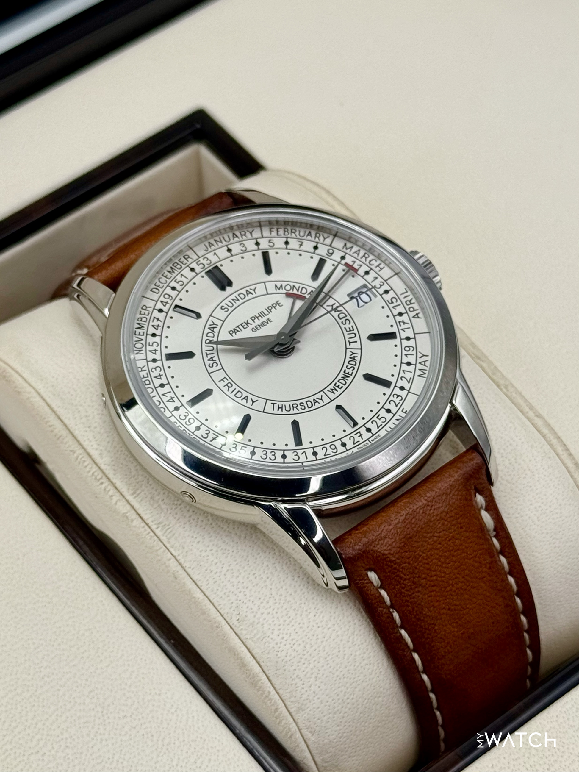 2020 Patek Philippe Calatrava Weekly Calendar 40mm 5212A Stainless Steel White Dial - MyWatchLLC