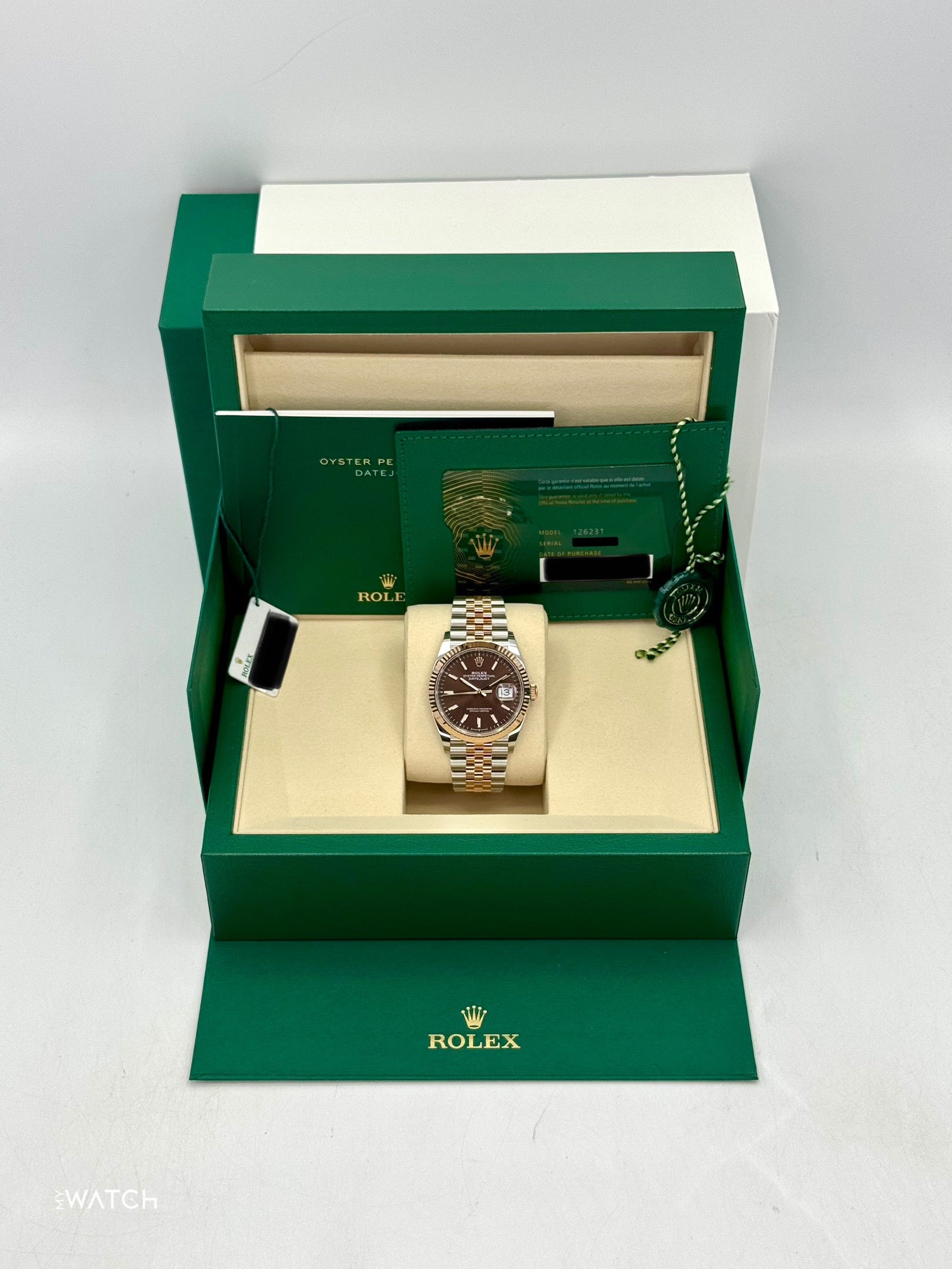 NEW 2025 Rolex Datejust 36mm 126231 Two-Tone Jubilee Chocolate Dial - MyWatchLLC