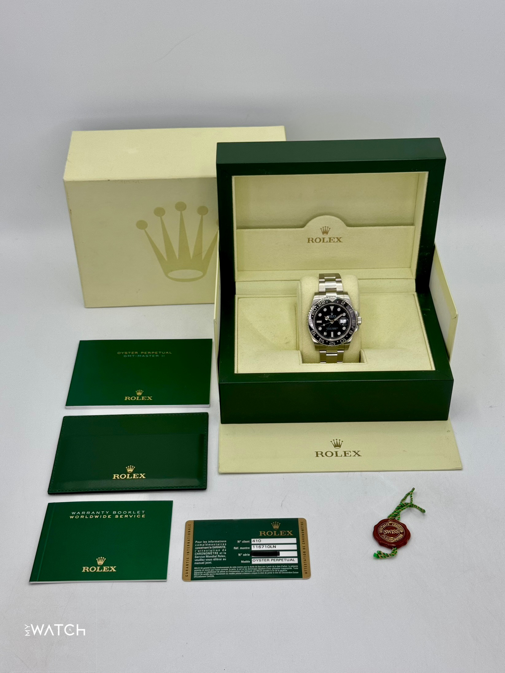 2014 Rolex GMT-Master II 40mm 116710LN Stainless Steel Black Dial - MyWatchLLC