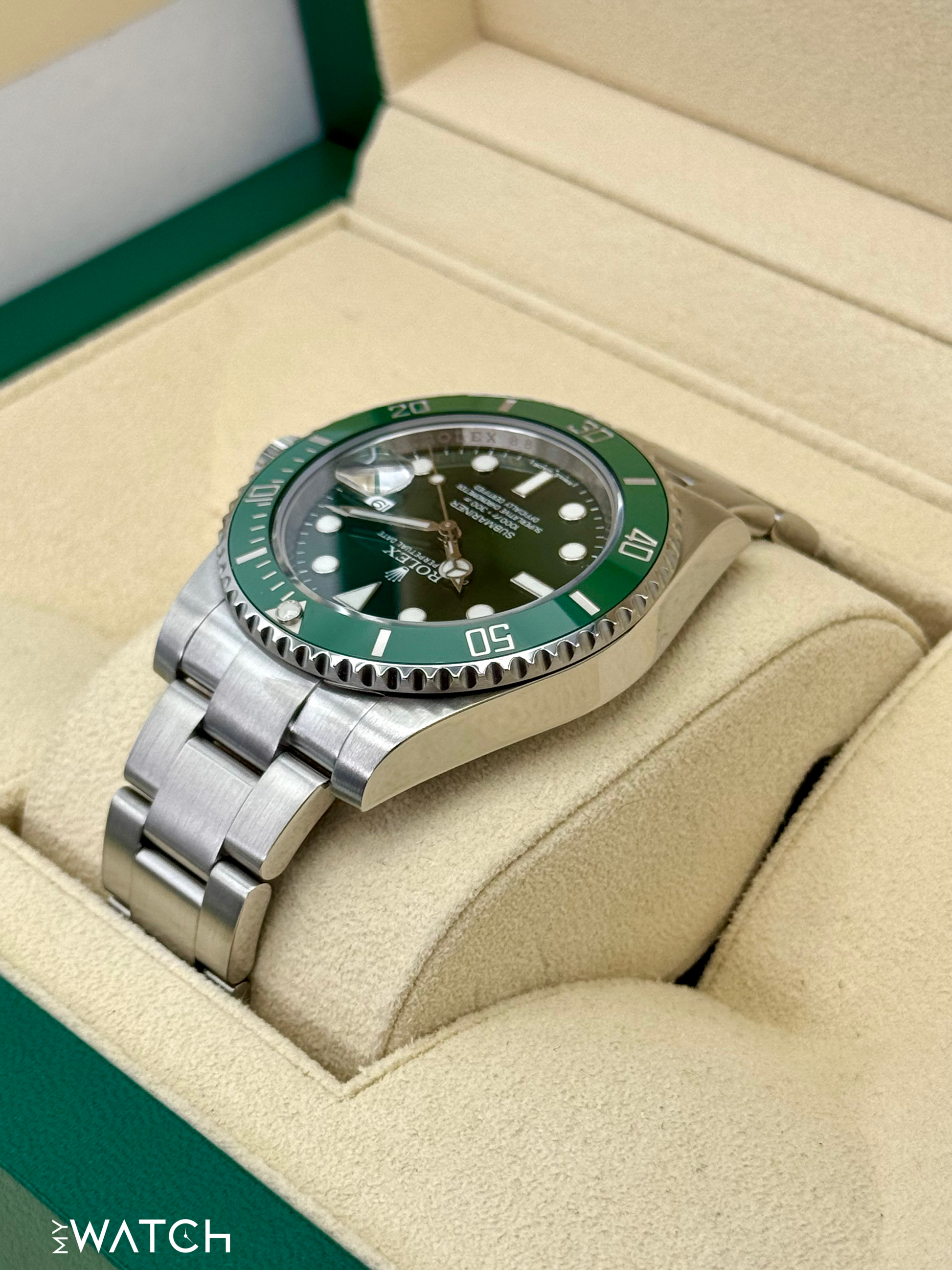 2015 Rolex Submariner “Hulk” 40mm 116610LV Green Dial - MyWatchLLC