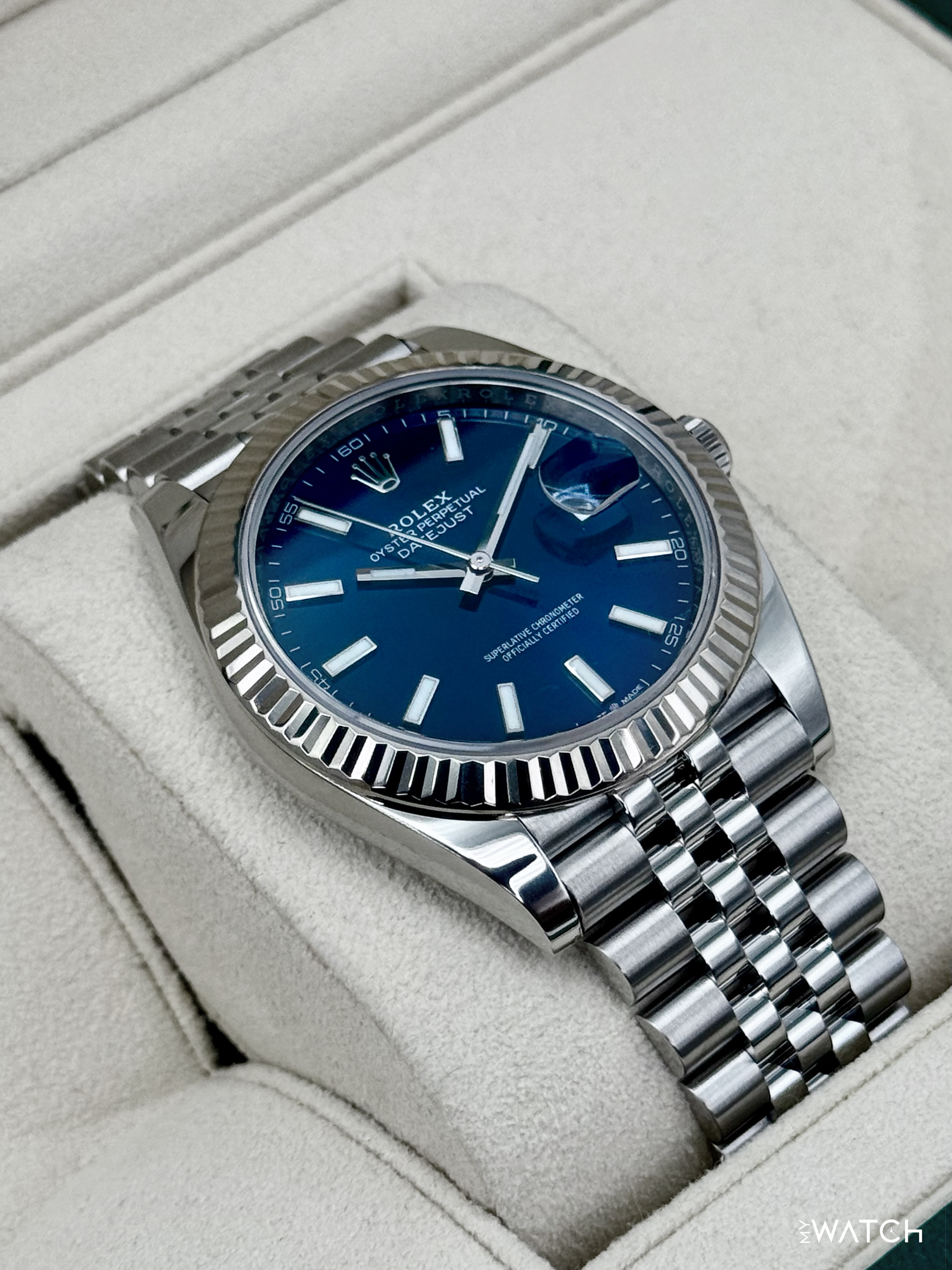 2023 Rolex Datejust 41mm 126334 Stainless Steel Jubilee Blue Dial - MyWatchLLC
