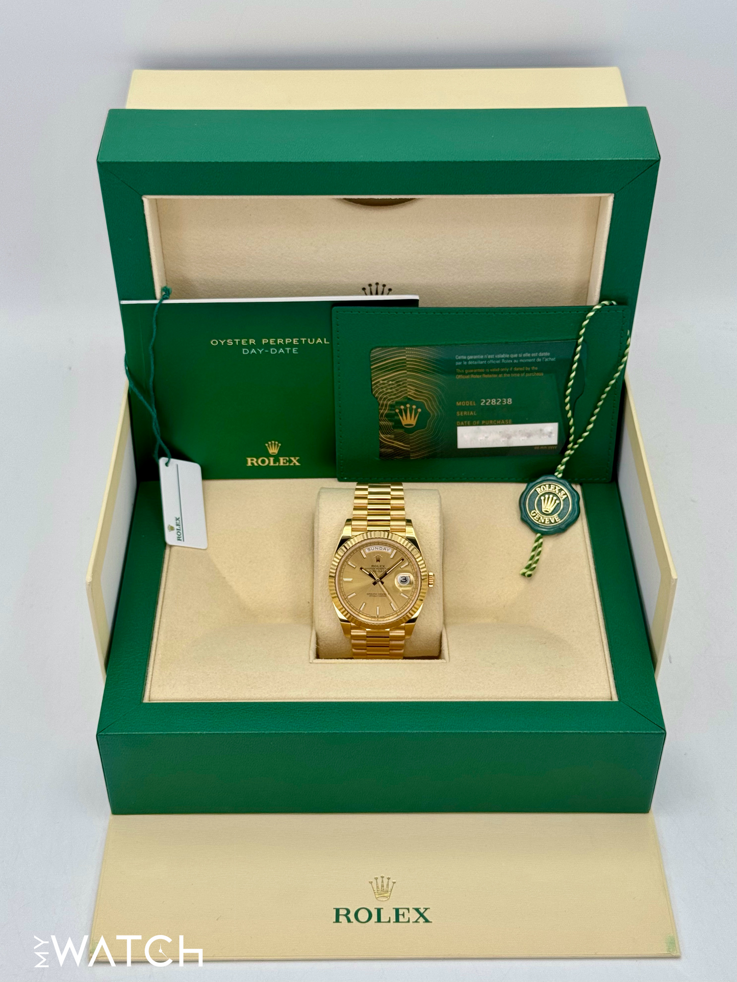 2023 Rolex Day-Date 40mm 228238 Presidential Champagne Dial