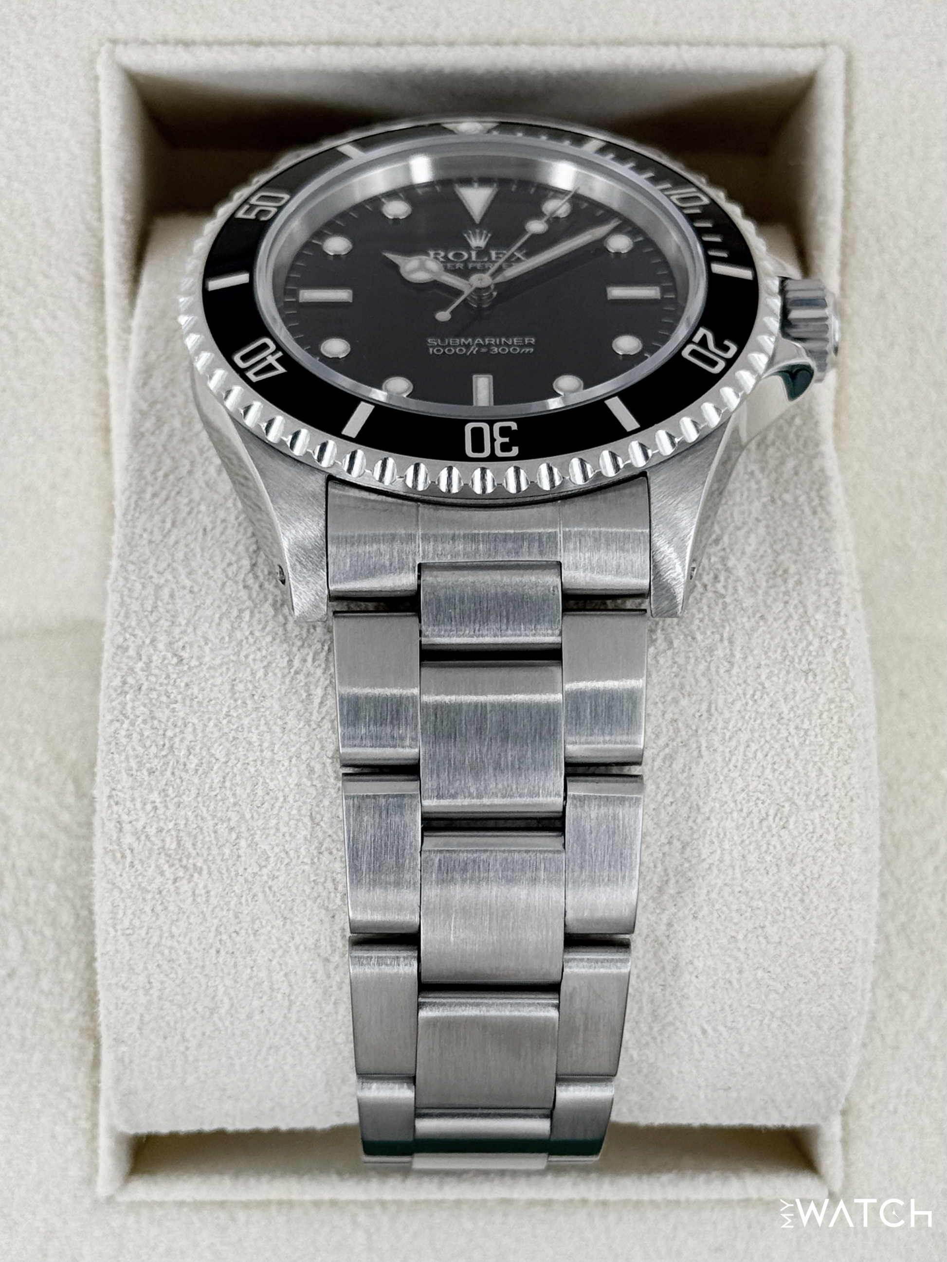 2004 Rolex Submariner 40mm 14060M Stainless Steel Two-Liner Black Dial - MyWatchLLC