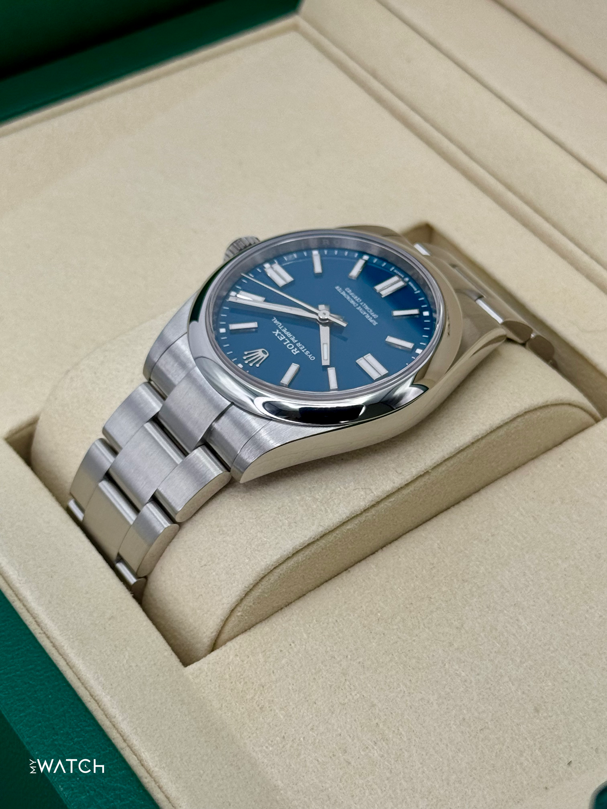 2025 Rolex Oyster Perpetual 41mm 134300 Med Blue Dial - MyWatchLLC