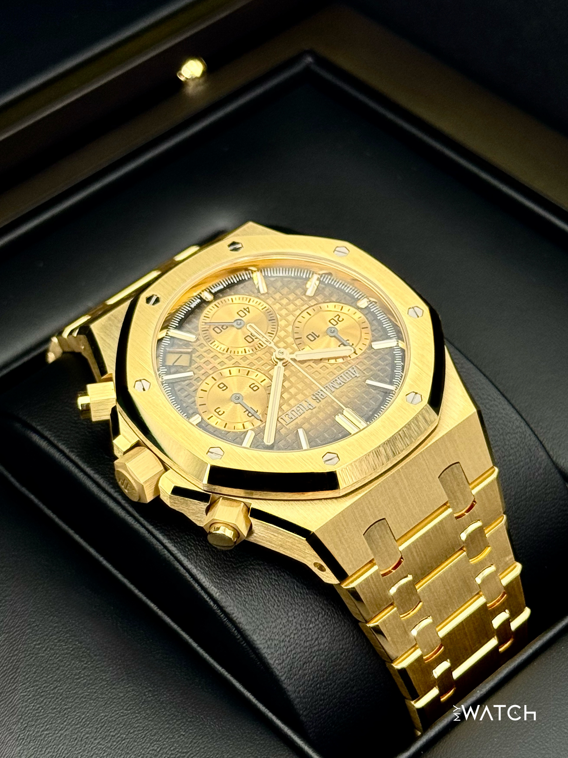 NEW 2025 Audemars Piguet Royal Oak Chronograph 41mm 26240BA Gold Dial - MyWatchLLC
