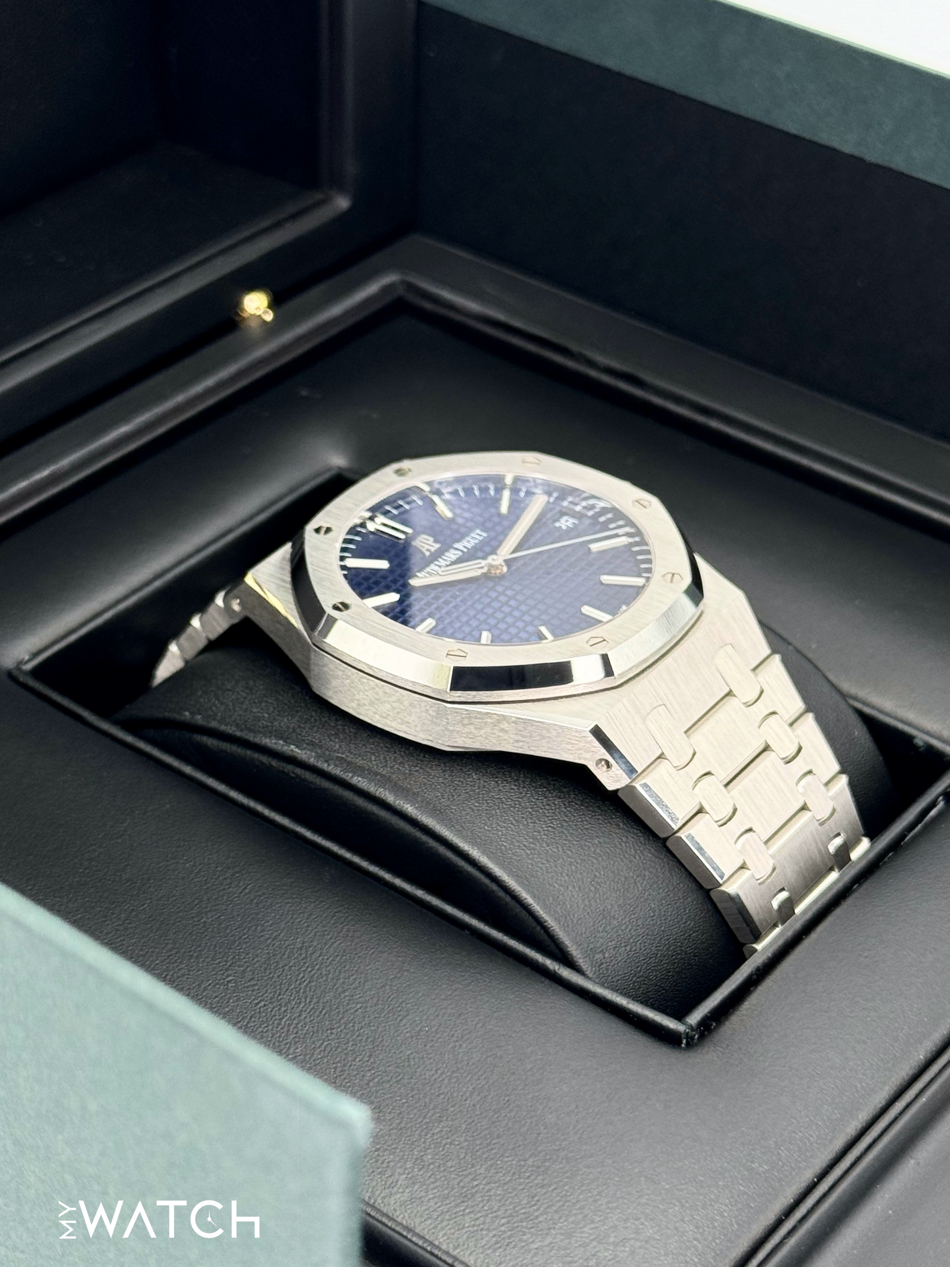 NEW 2021 Audemars Piguet Royal Oak 41mm 15503BC Blue Dial - MyWatchLLC
