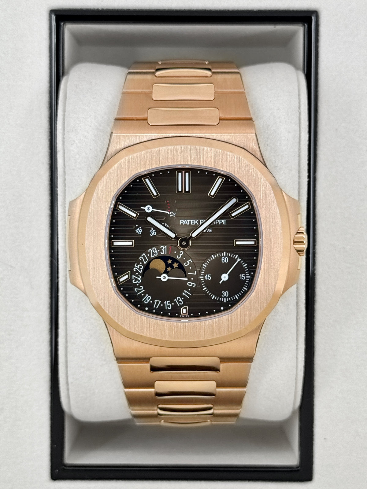 NEW 2026 Patek Philippe Nautilus 40mm 5712/1R Rose Gold Brown Dial - MyWatchLLC