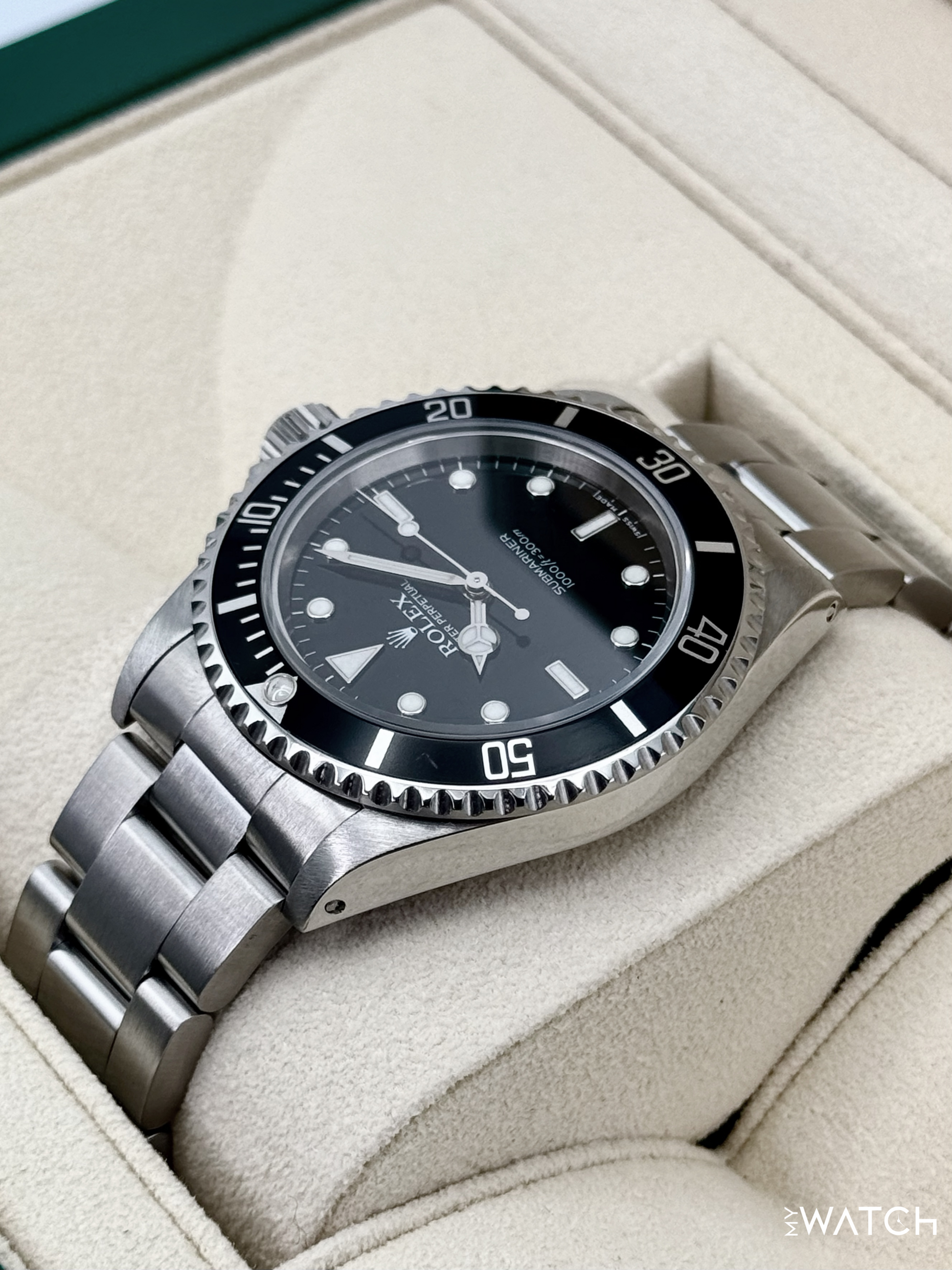 2004 Rolex Submariner 40mm 14060M Stainless Steel Two-Liner Black Dial - MyWatchLLC