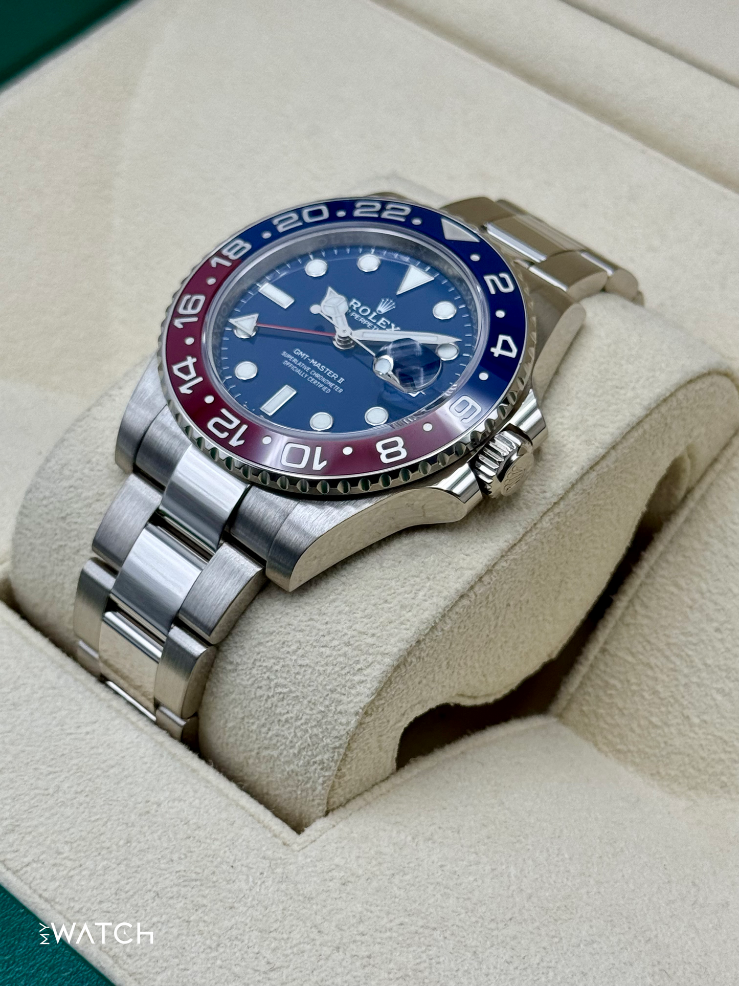 2024 Rolex GMT-Master II "Pepsi" 40mm 126719BLRO White Gold Blue Dial