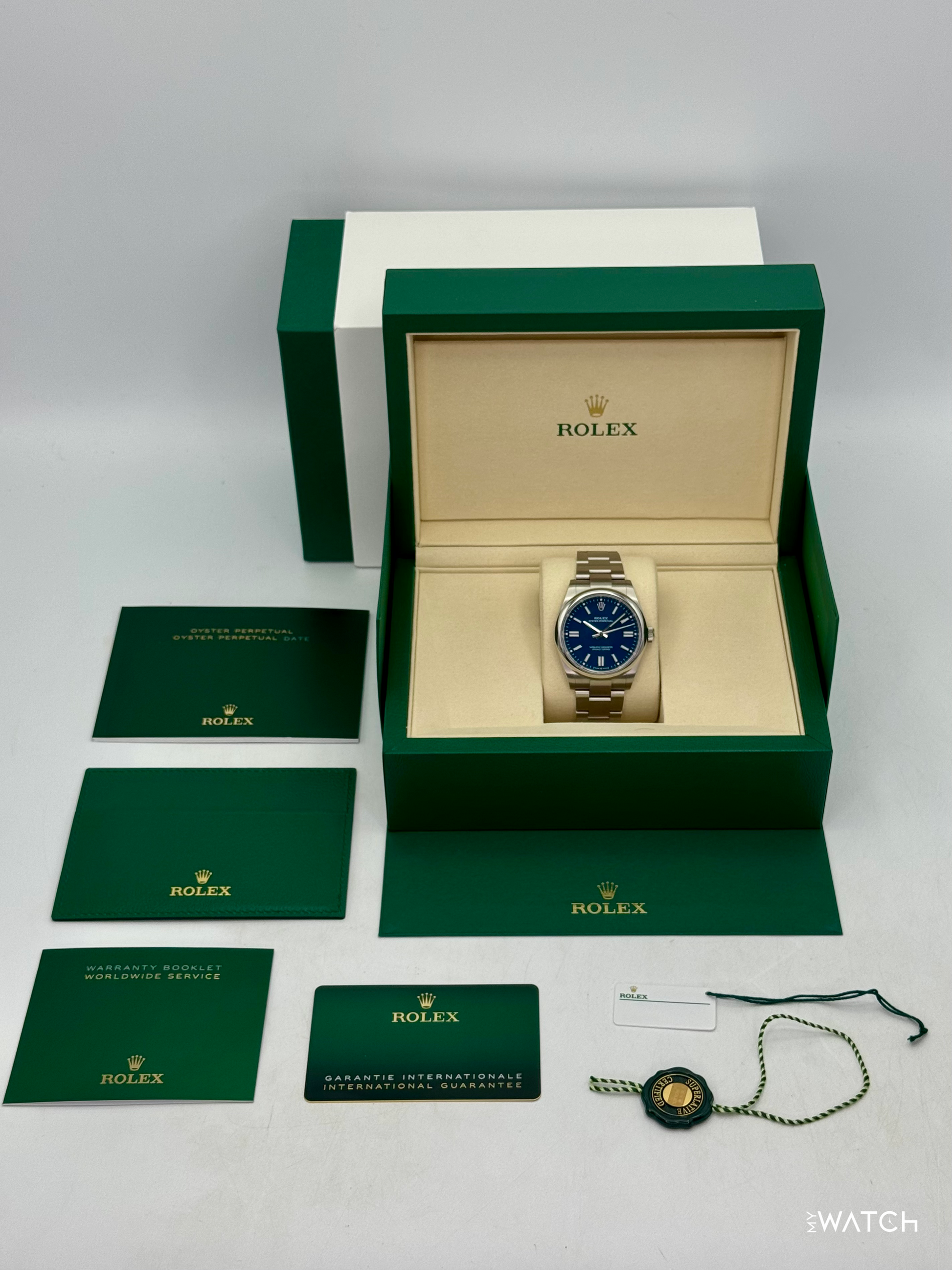 2025 Rolex Oyster Perpetual 41mm 134300 Med Blue Dial - MyWatchLLC