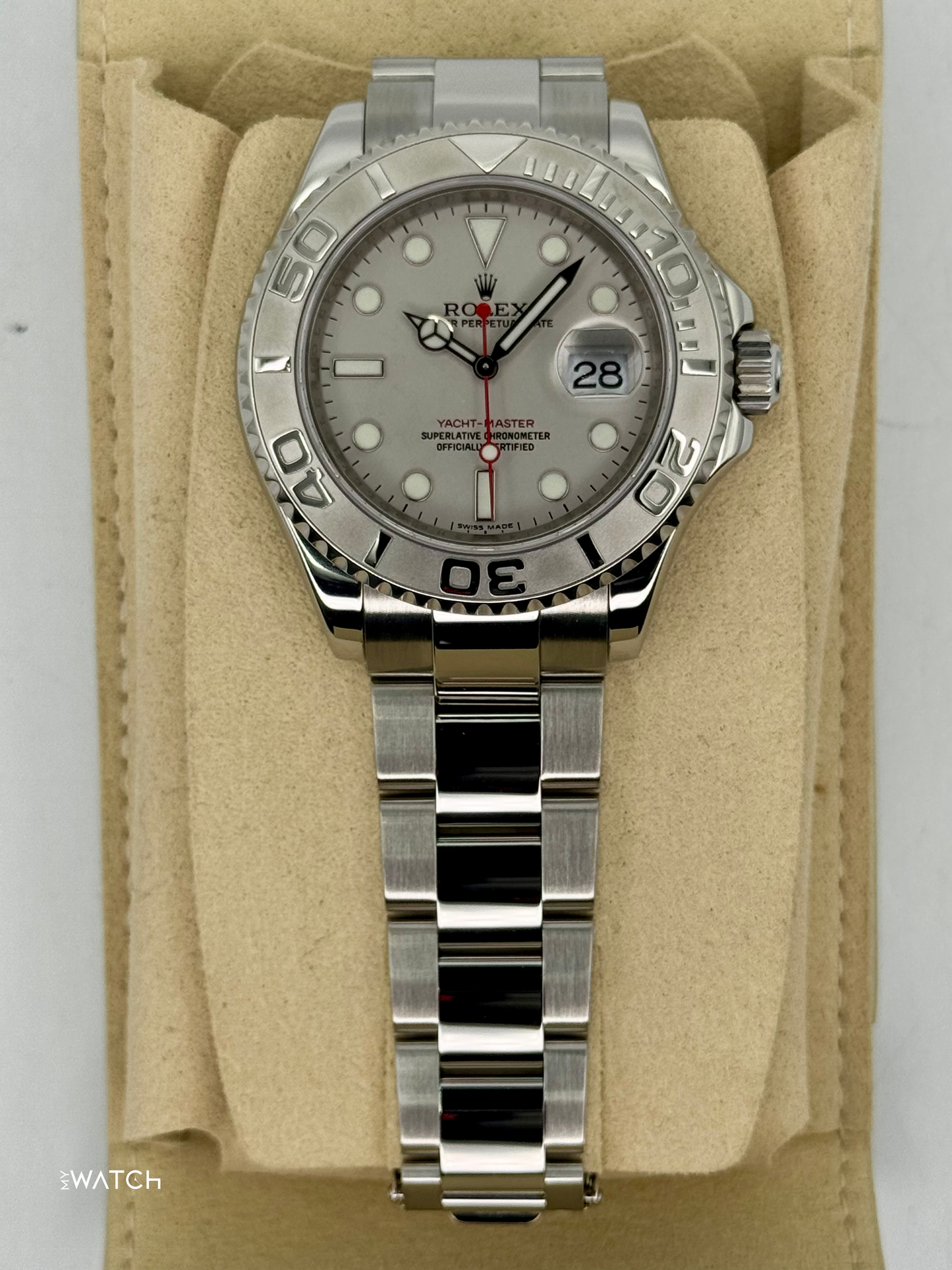 2025 CPO Rolex Yacht-Master 40mm 16622 Platinum Bezel and Dial