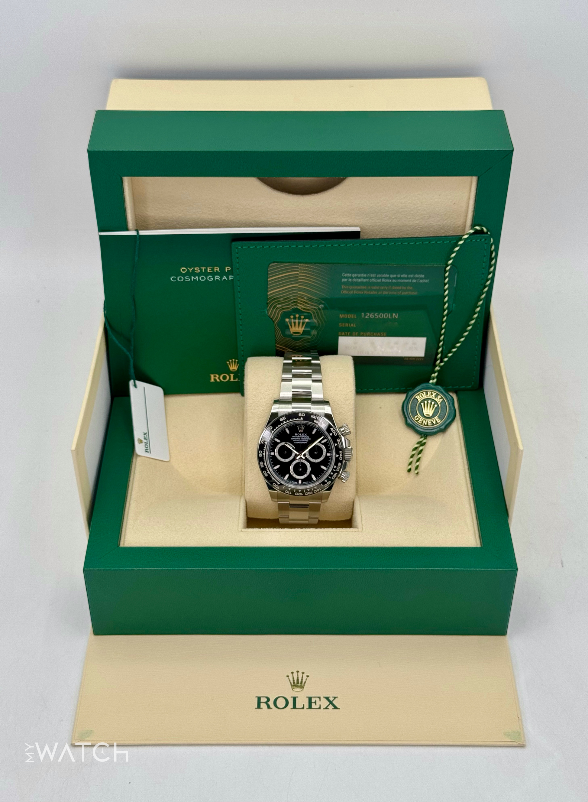 NEW 2024 Rolex Daytona 40mm 126500LN Stainless Steel Black Dial - MyWatchLLC