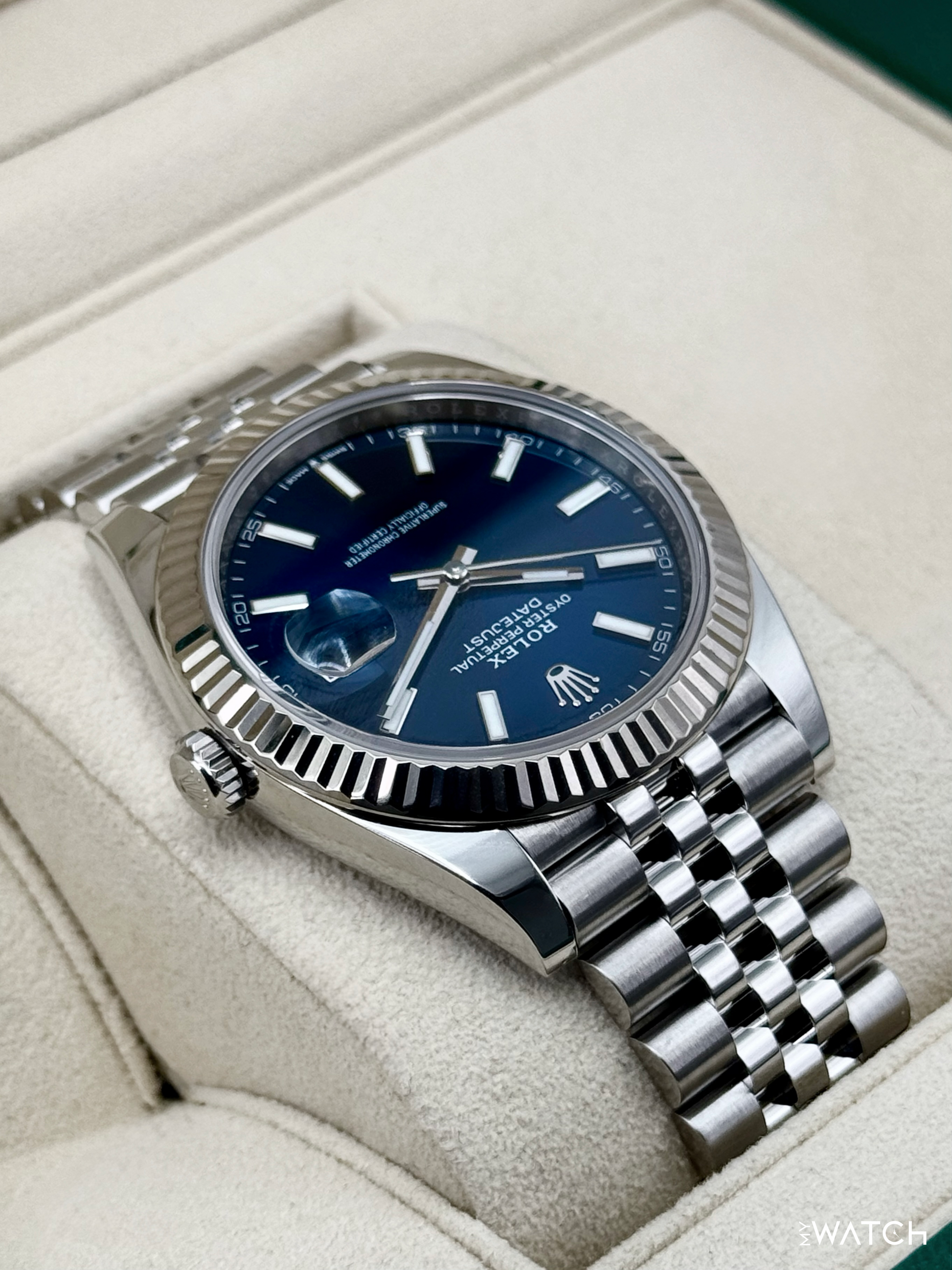 2023 Rolex Datejust 41mm 126334 Stainless Steel Jubilee Blue Dial - MyWatchLLC