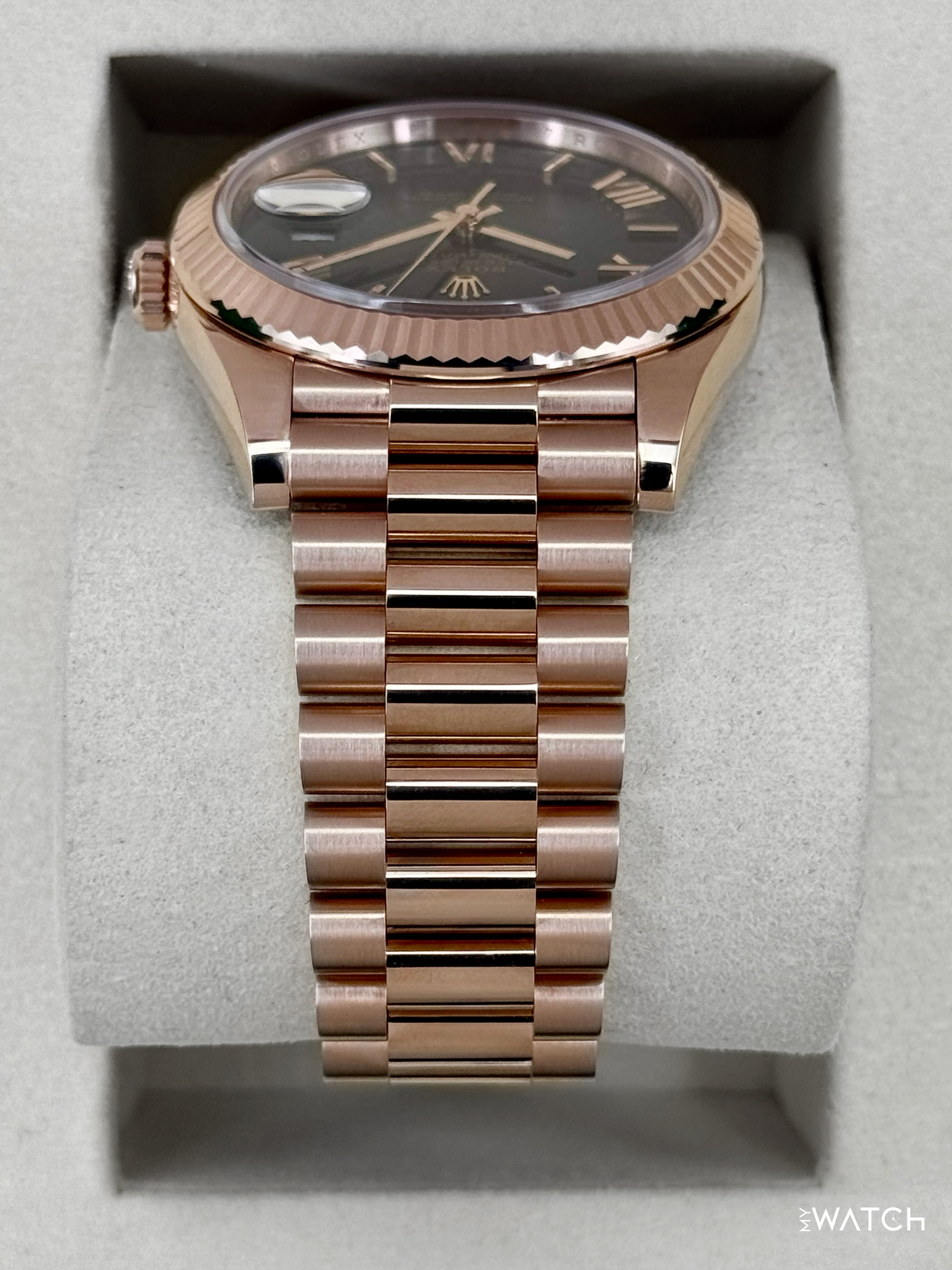 2025 Rolex Day-Date 40mm 228235 Presidential Slate Ombre Dial - MyWatchLLC
