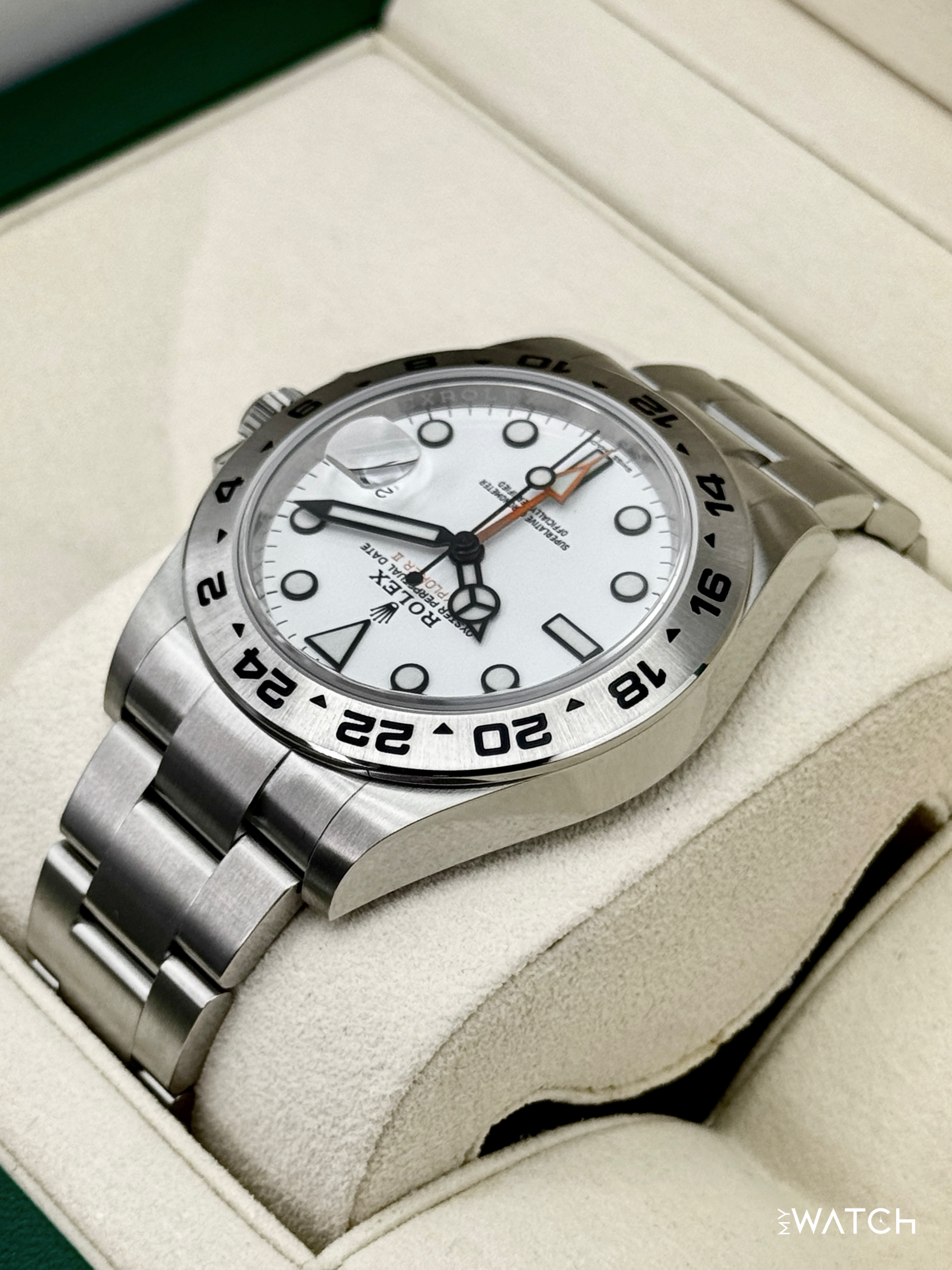 NEW OLD STOCK 2020 Rolex Explorer II 42mm 216570 Polar White Dial (STICKERED) - MyWatchLLC