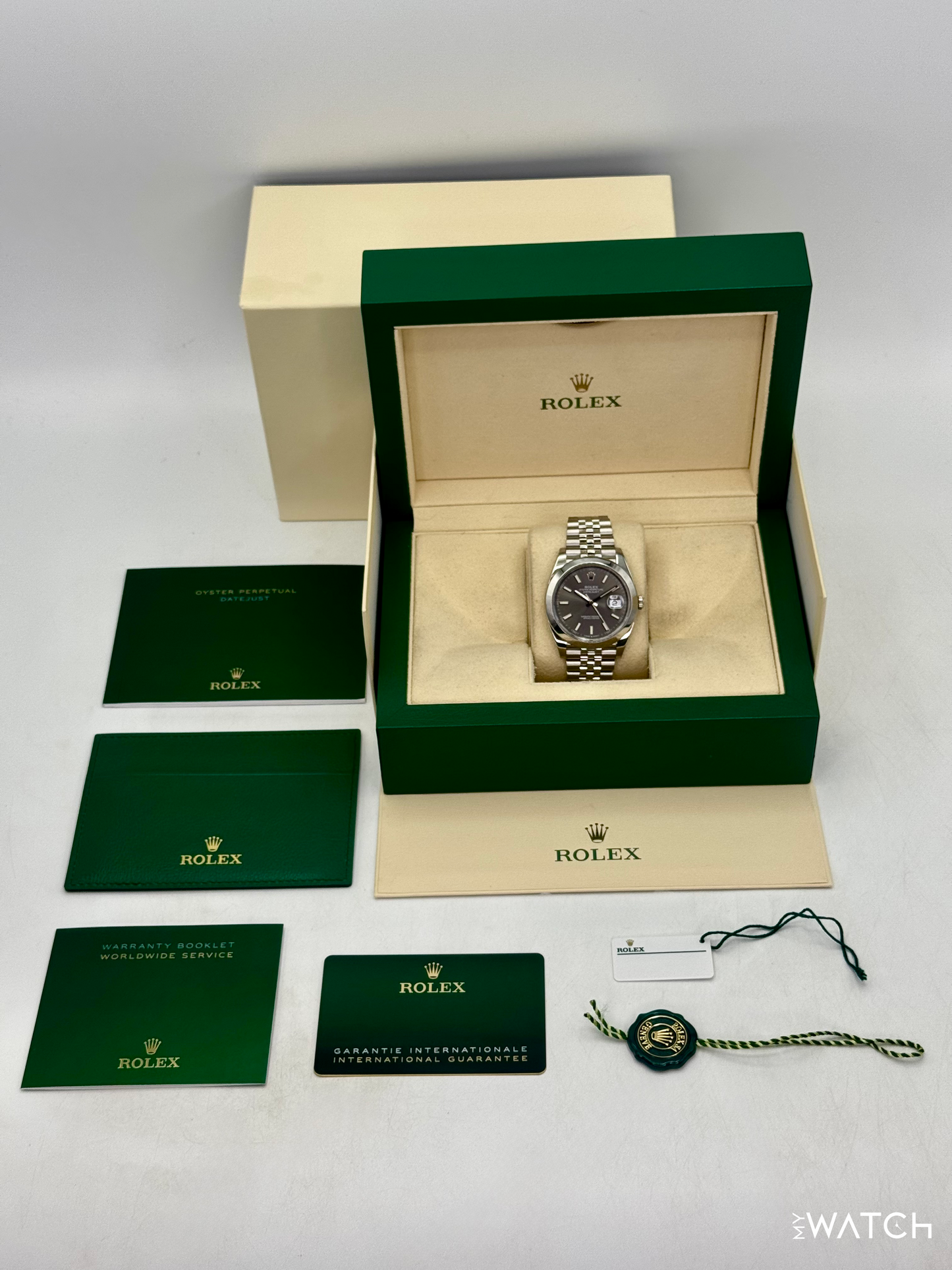 2023 Rolex Datejust 41mm 126300 Stainless Steel Jubilee Rhodium Dial - MyWatchLLC