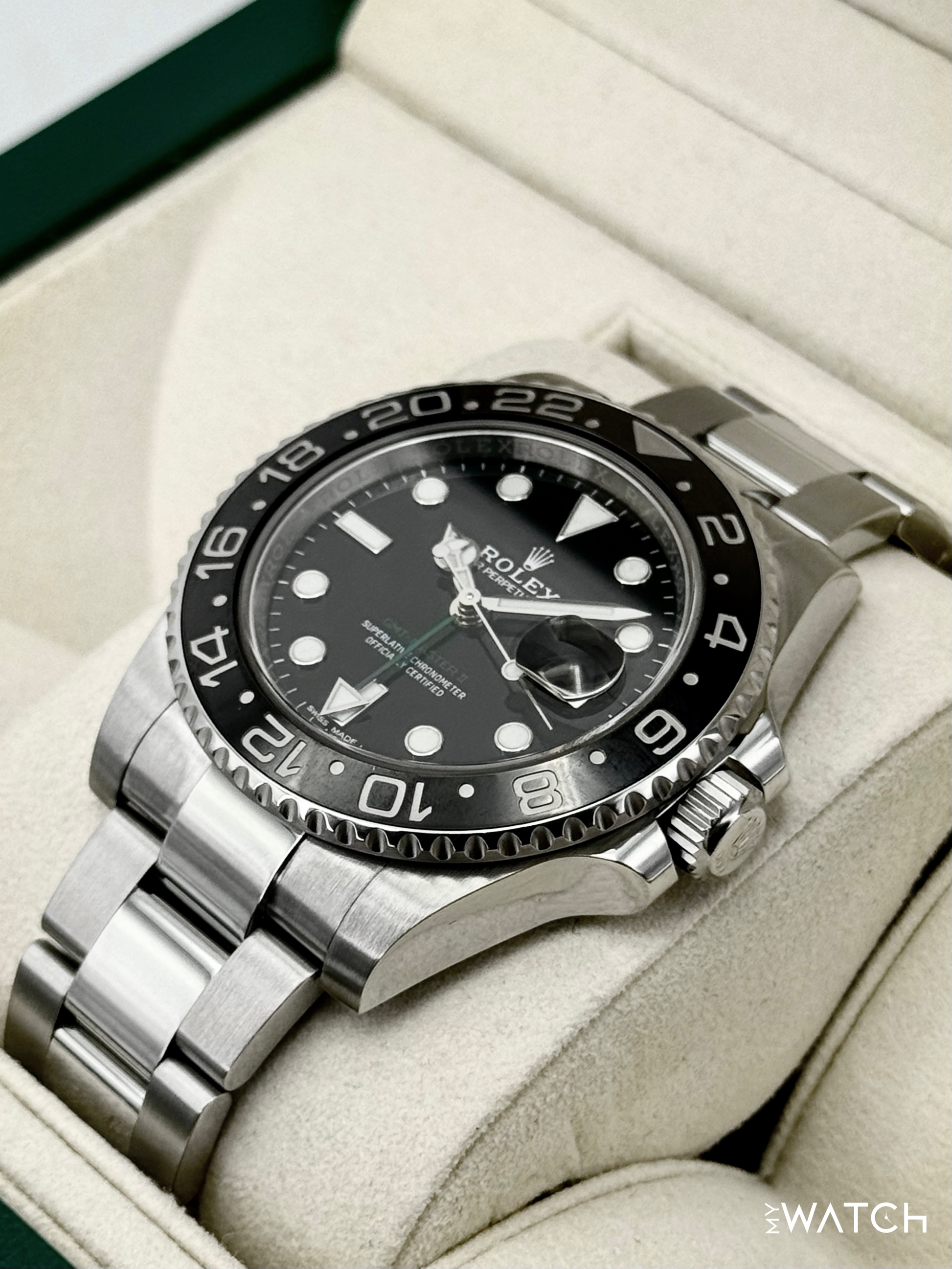 2018 Rolex GMT-Master II 40mm 116710LN Stainless Steel Black Dial - MyWatchLLC