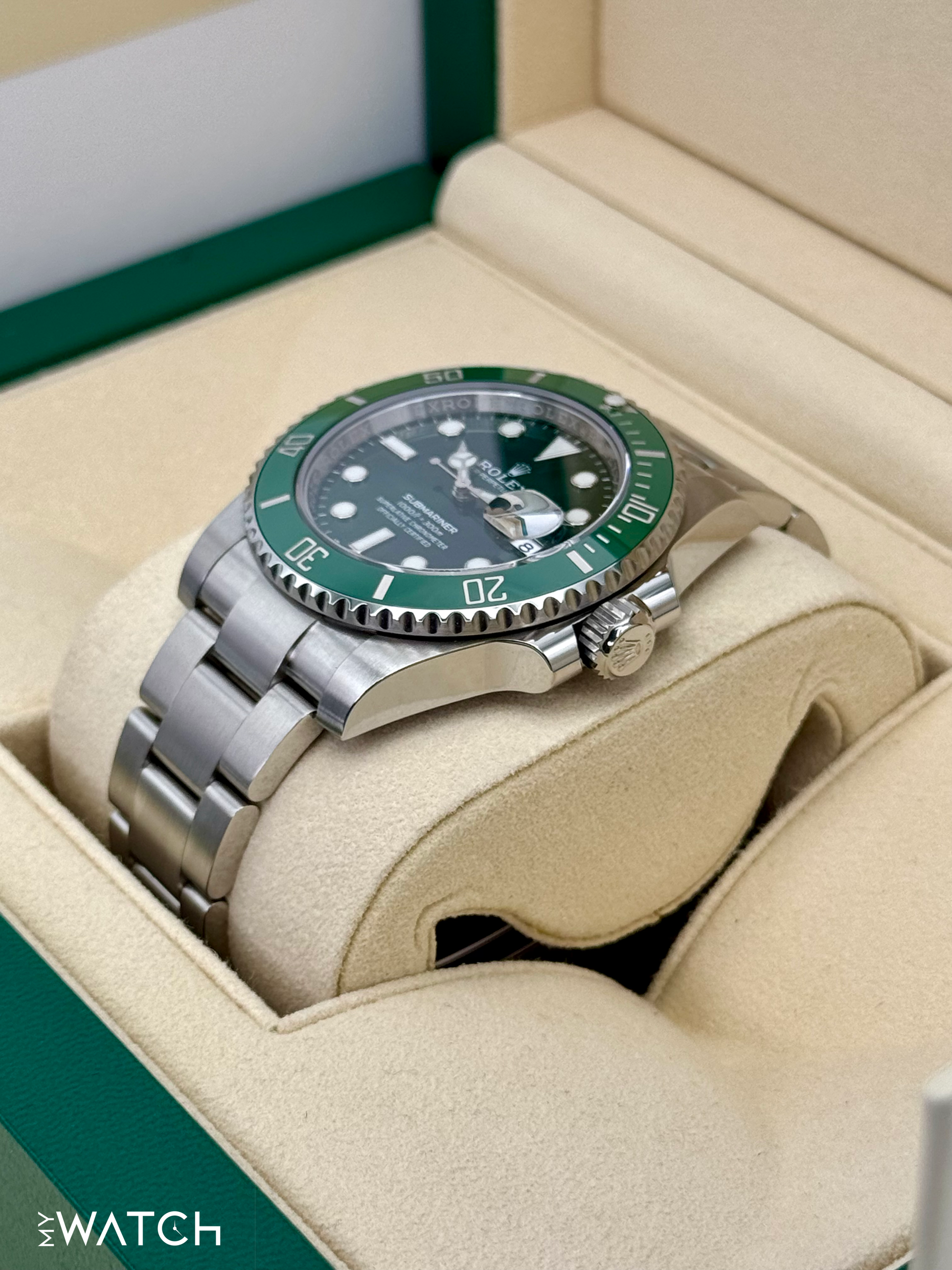 NEW OLD STOCK 2020 Rolex Submariner “Hulk” 40mm 116610LV Green Dial - MyWatchLLC