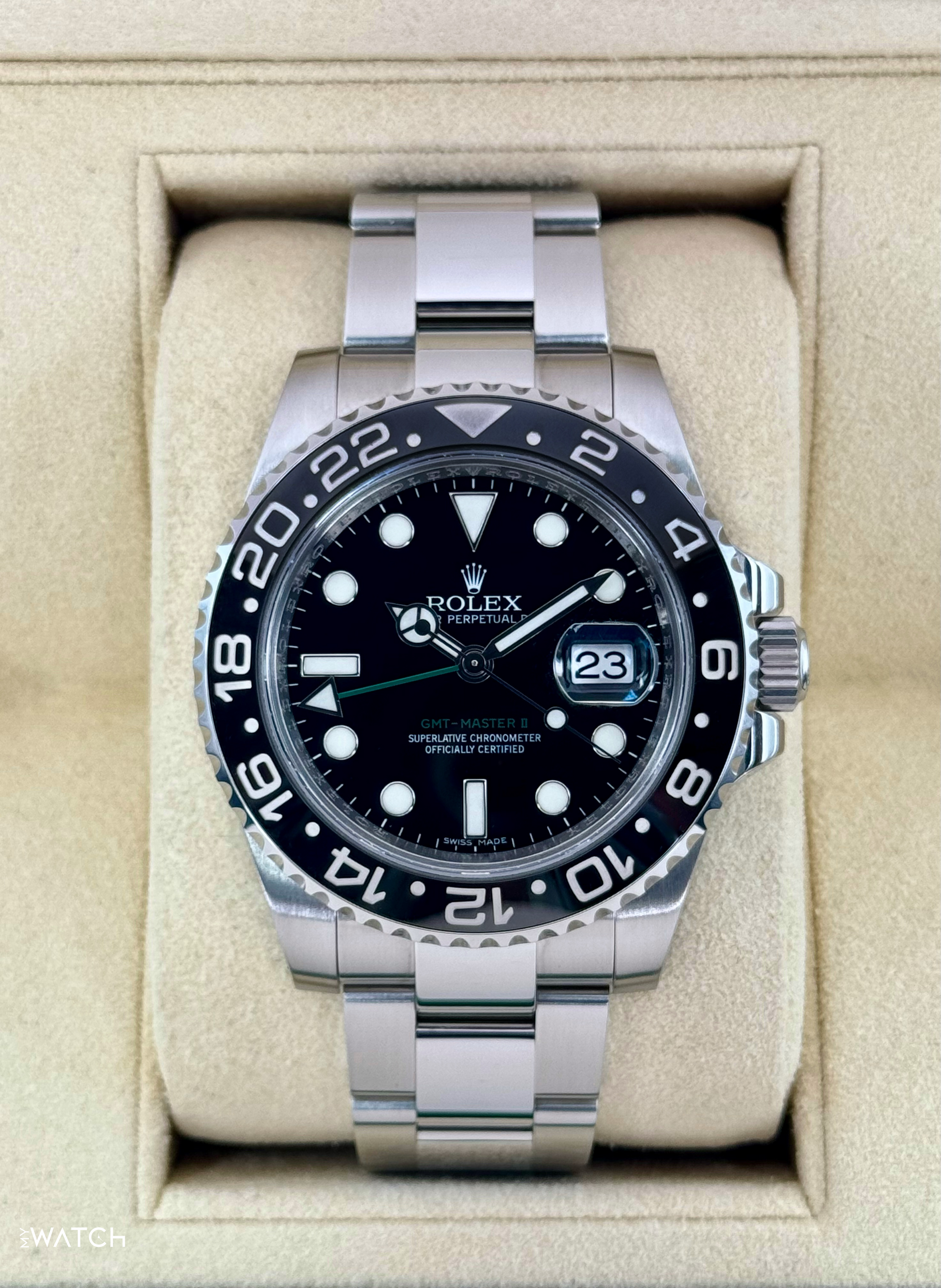 2011 Rolex GMT-Master II 40mm 116710LN Stainless Steel Black Dial - MyWatchLLC