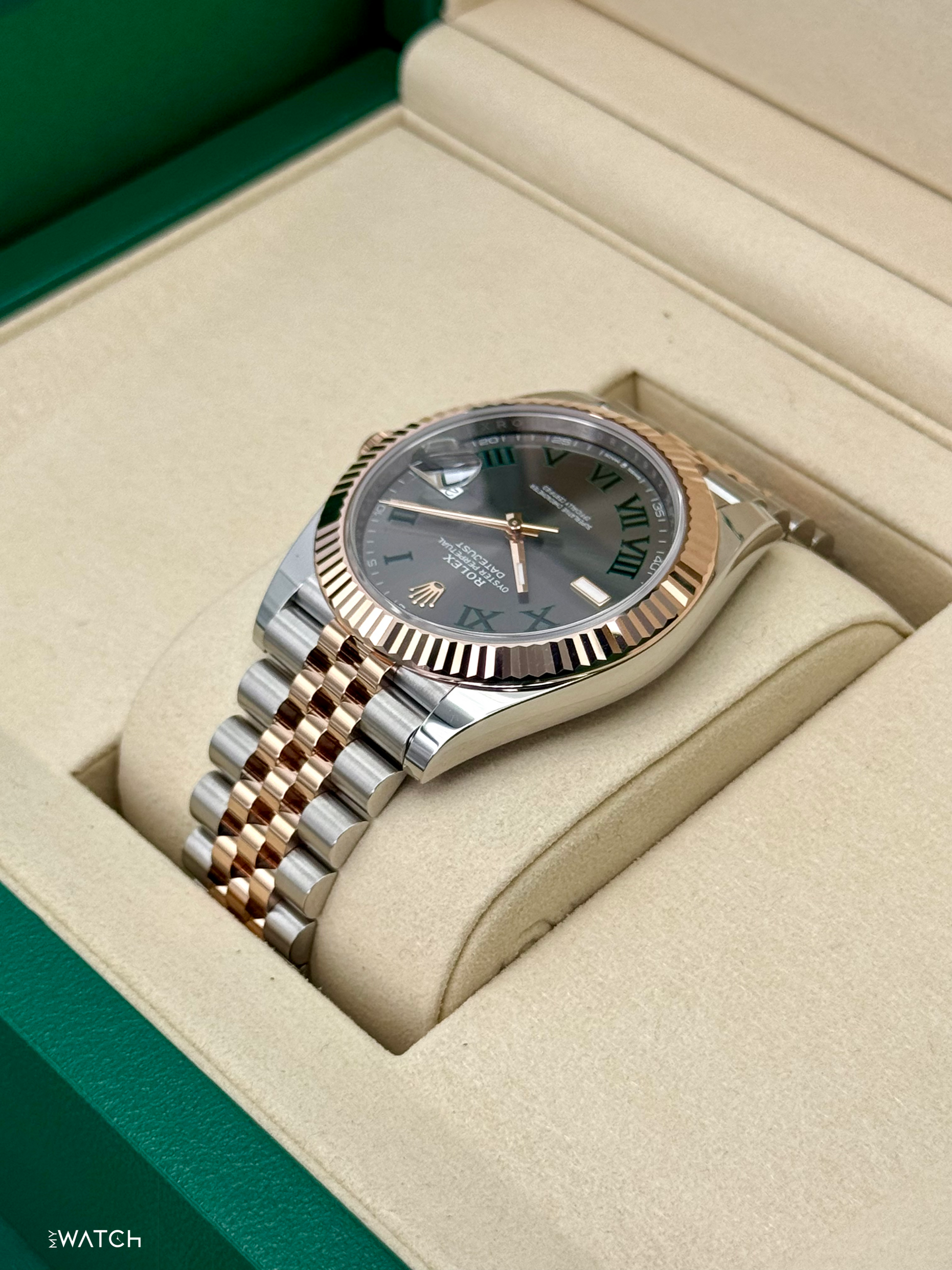 NEW 2025 Rolex Datejust 41mm 126331 Two-Tone Jubilee Wimbledon Dial (STICKERED) - MyWatchLLC