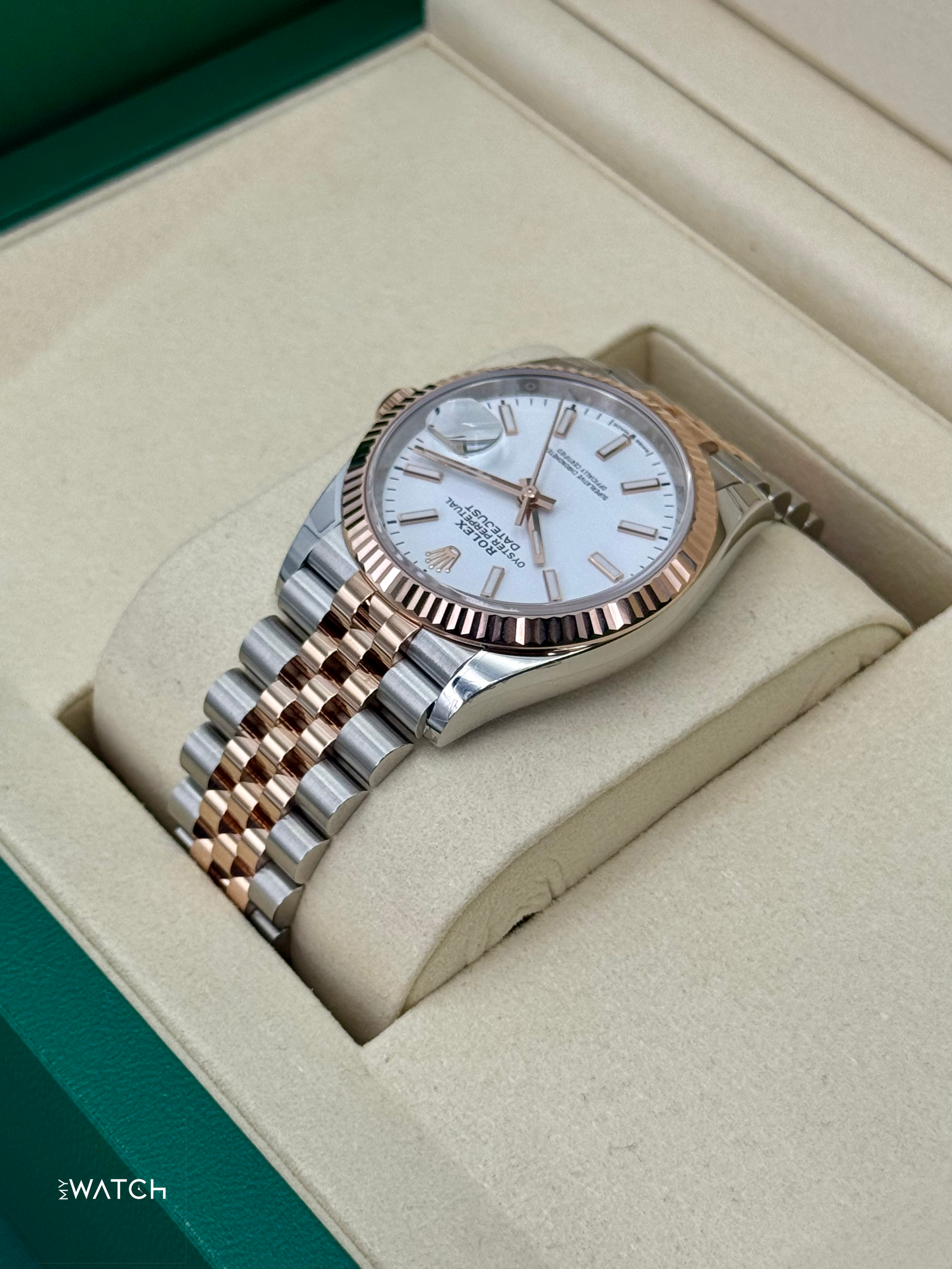 NEW 2025 Rolex Datejust 36mm 126231 Two-Tone Jubilee White Dial - MyWatchLLC