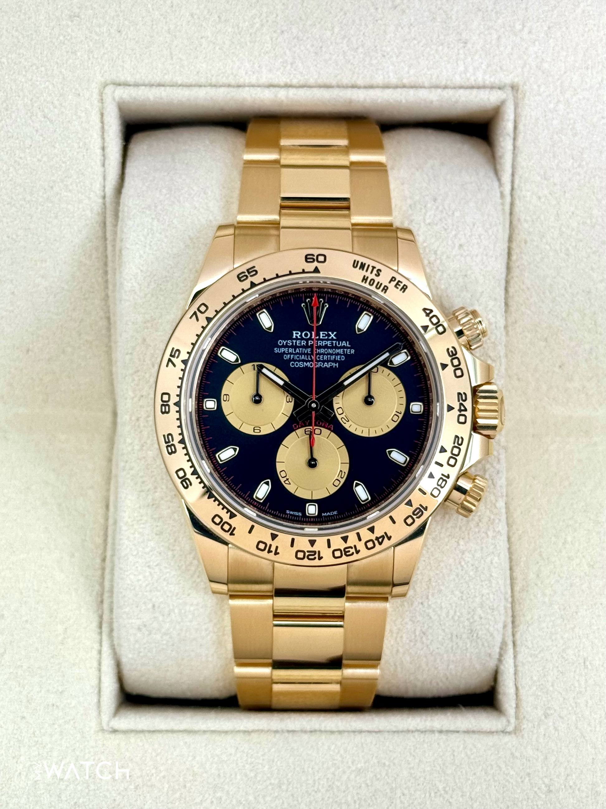 2023 Rolex Daytona "Paul Newman" 40mm 116508 Yellow Gold Black Dial - MyWatchLLC