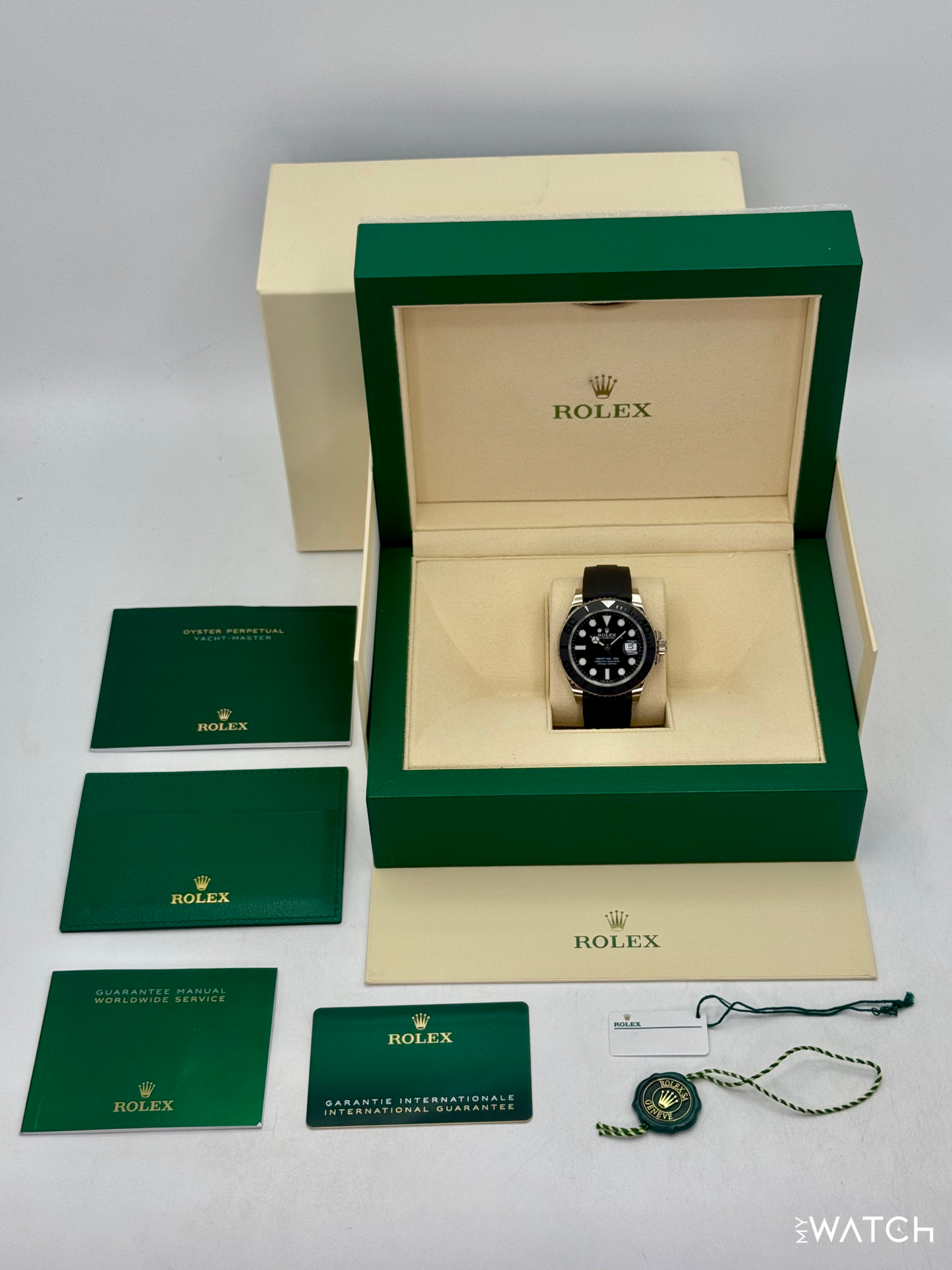 2024 Rolex Yacht-Master 42mm 226659 White Gold Oysterflex Black Dial - MyWatchLLC