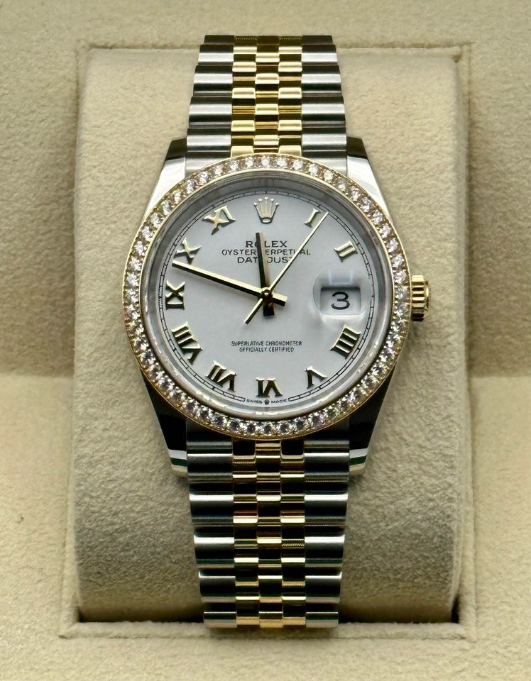 2023 Rolex Datejust 36mm 126283RBR Two-Tone Diamond Bezel - MyWatchLLC