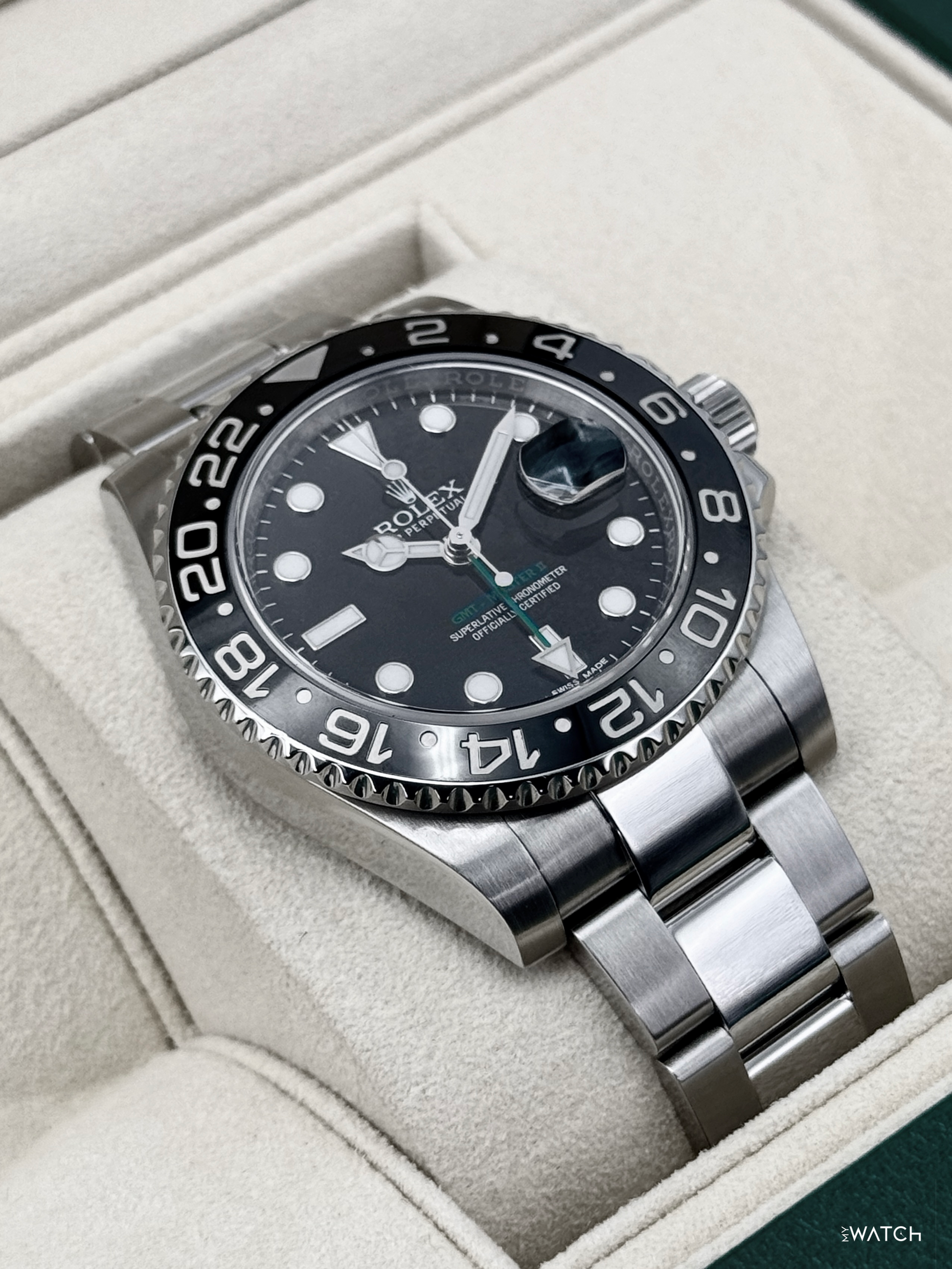 2016 Rolex GMT-Master II 40mm 116710LN Stainless Steel Black Dial - MyWatchLLC