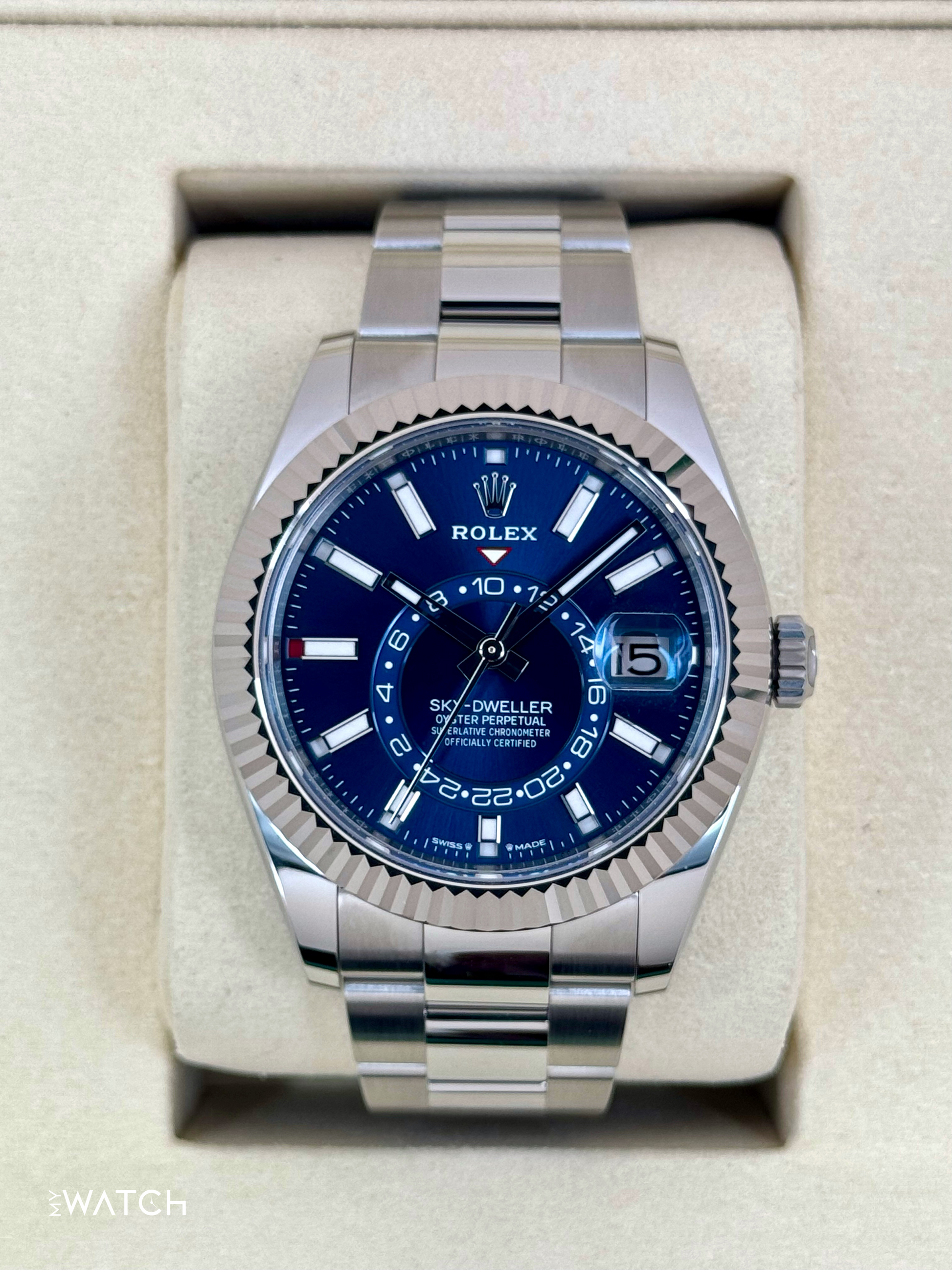 NEW 2025 Rolex Sky-Dweller 42mm 336934 Oyster Blue Dial - MyWatchLLC