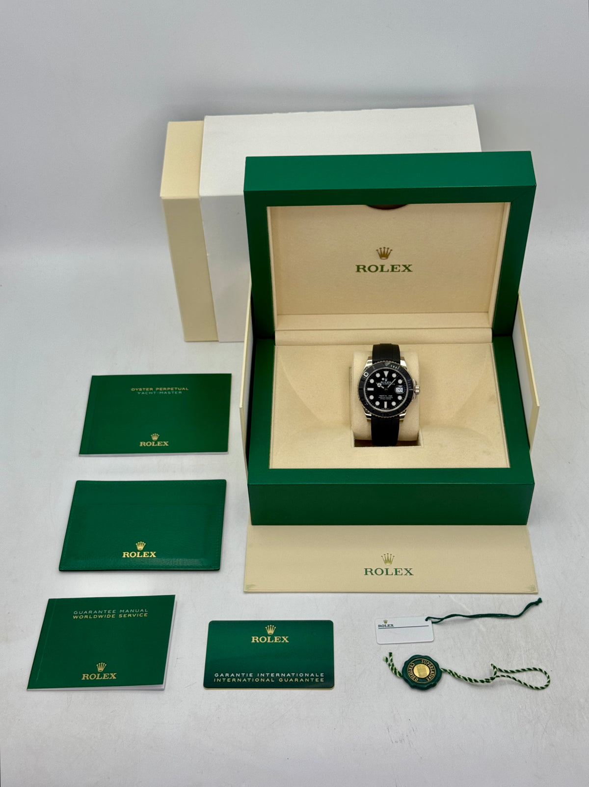 2021 Rolex Yacht-Master 42mm 226659 White Gold Oysterflex Black Dial