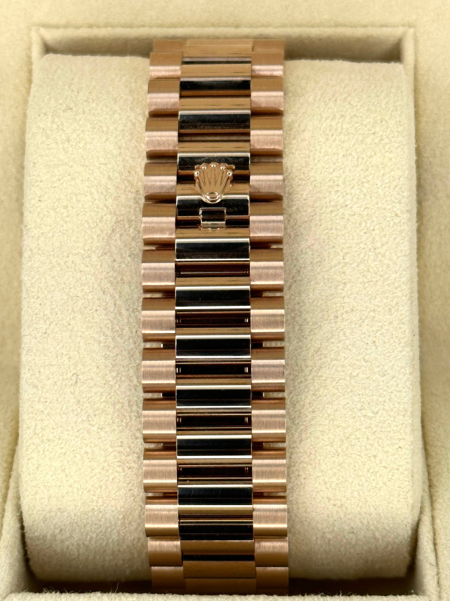 NEW 2024 Rolex Day-Date 40mm 228235 Presidential Rose Gold Olive Dial - MyWatchLLC