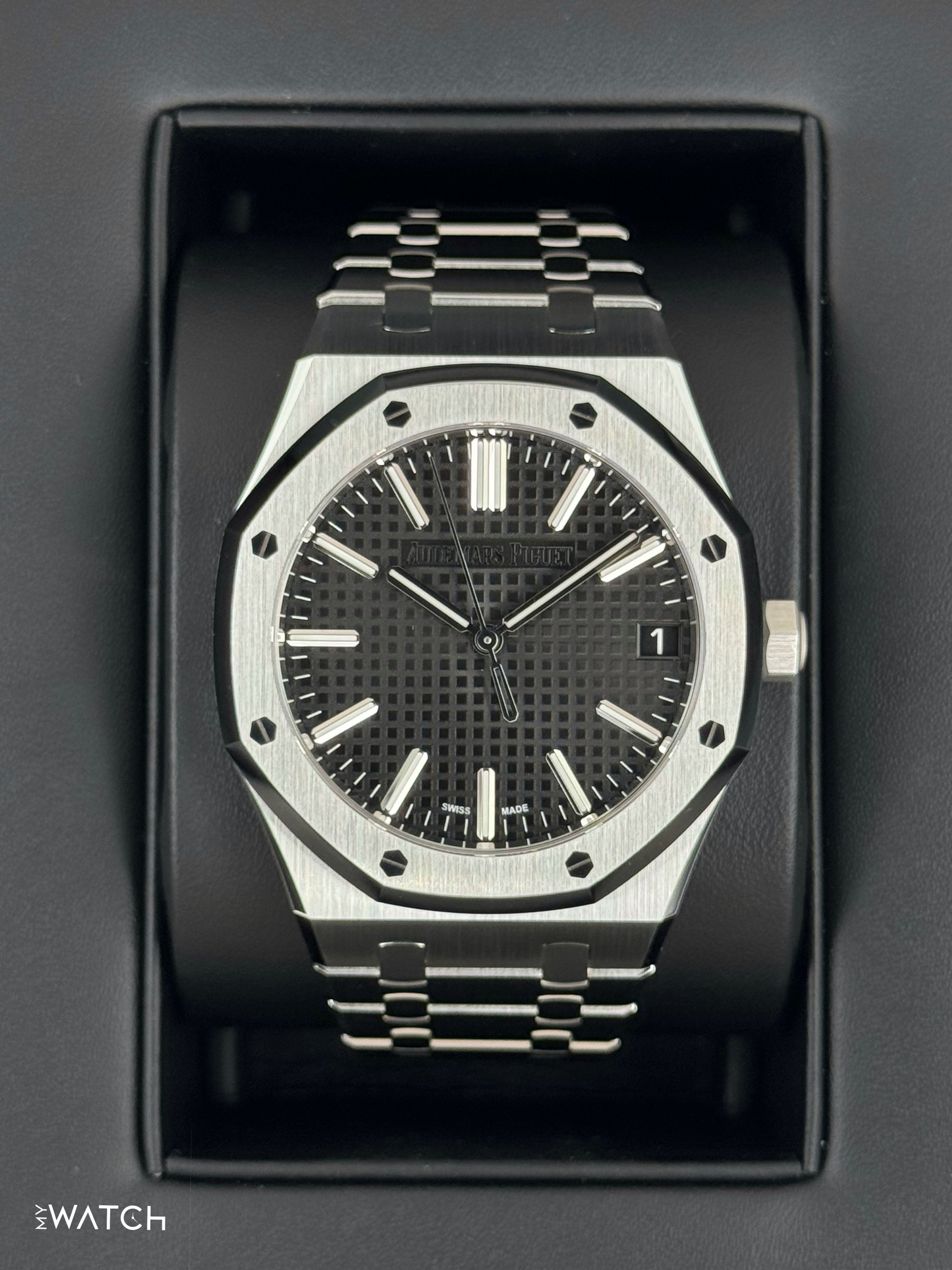 2025 Audemars Piguet Royal Oak 41mm 15510ST Stainless Steel Black Dial - MyWatchLLC