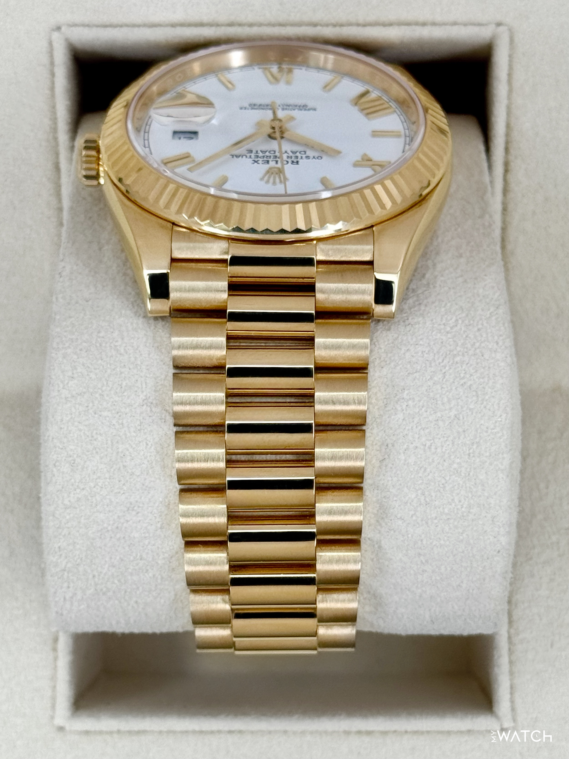 2022 Rolex Day-Date 40mm 228238 Presidential White Dial - MyWatchLLC