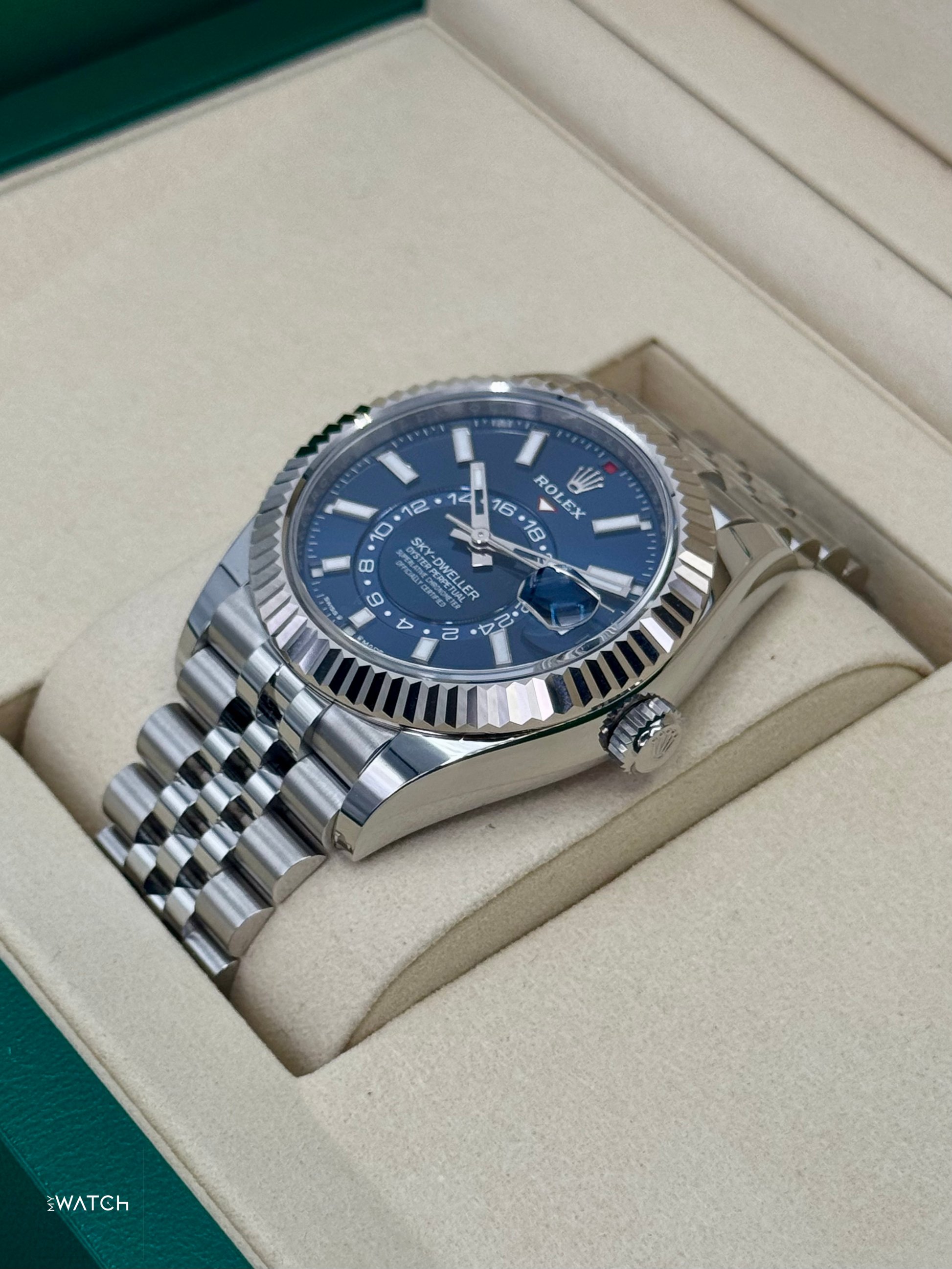 NEW 2025 Rolex Sky-Dweller 42mm 336934 Jubilee Blue Dial - MyWatchLLC