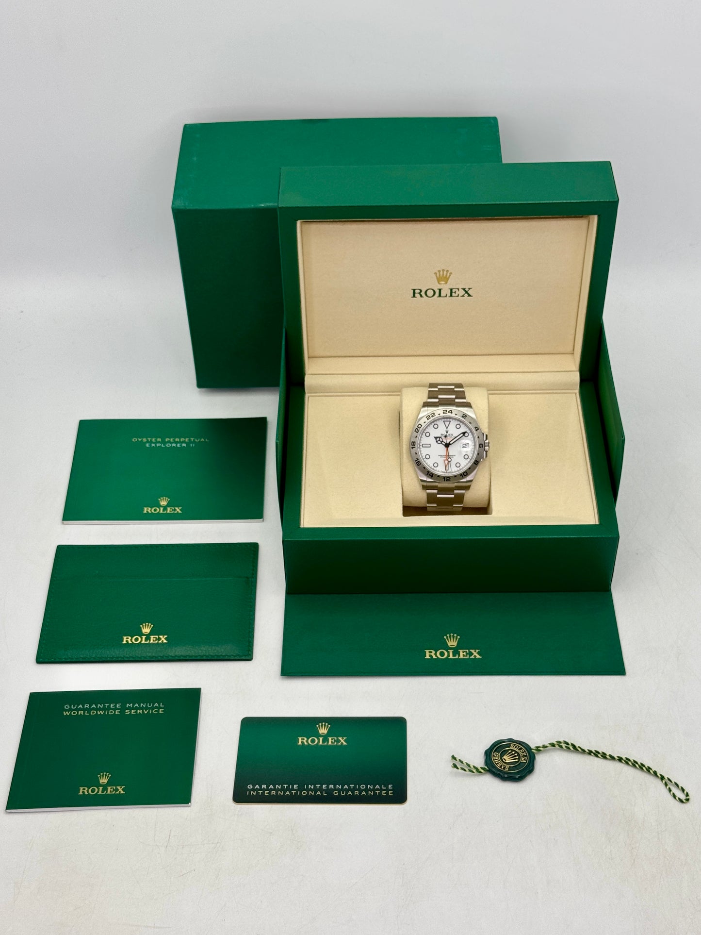 2026 Rolex Explorer II 42mm 226570 Stainless Steel Polar White Dial