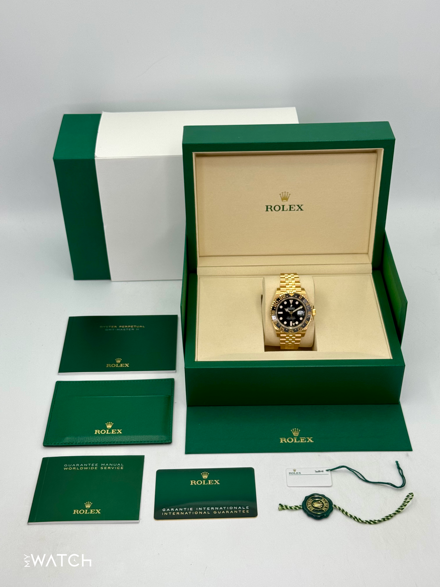 NEW 2025 Rolex GMT-Master II 40mm 126718GRNR Jubilee Black Dial - MyWatchLLC