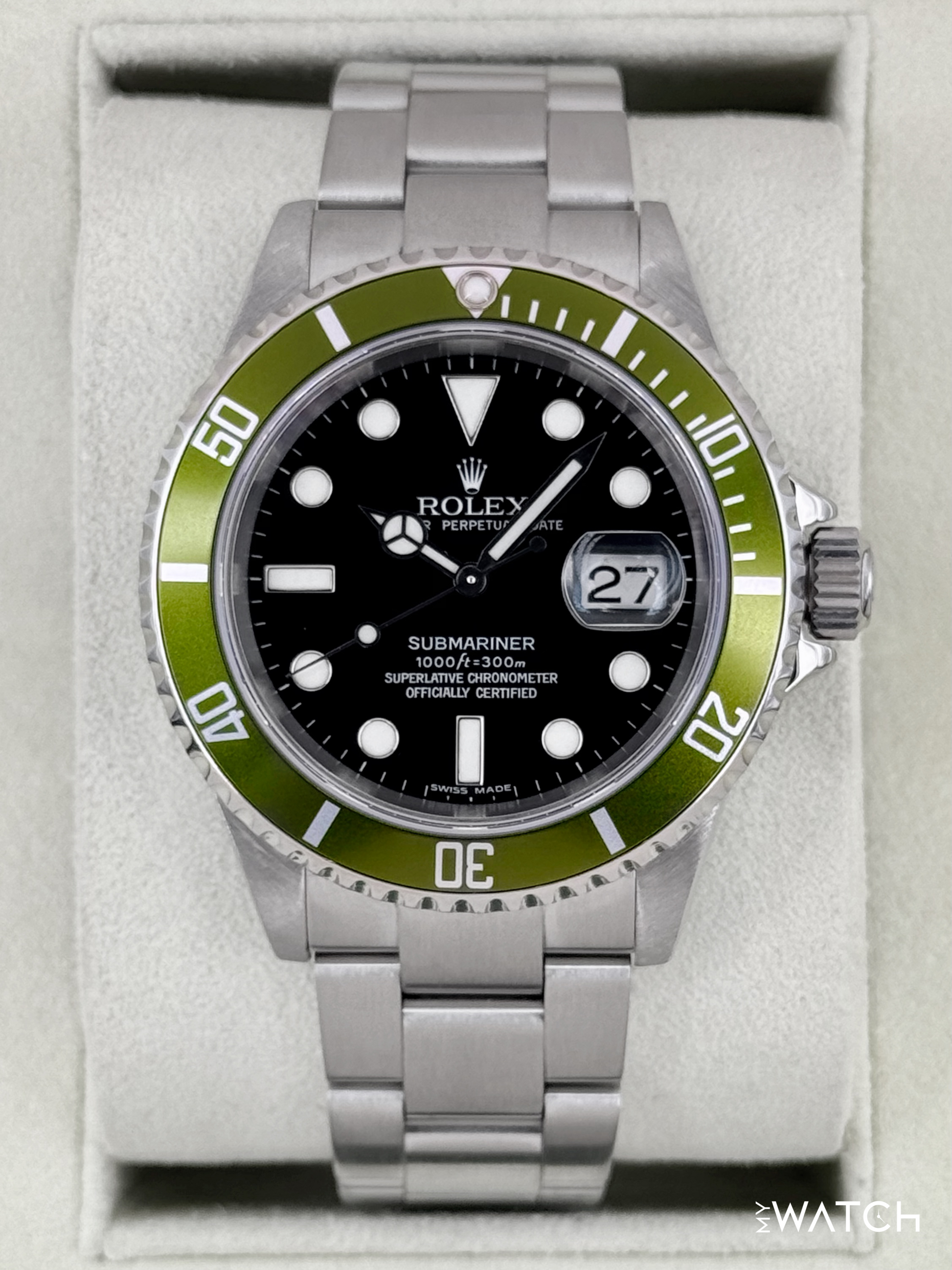 2005 Rolex Submariner "Kermit" 40mm 16610 Stainless Steel Black Dial - MyWatchLLC