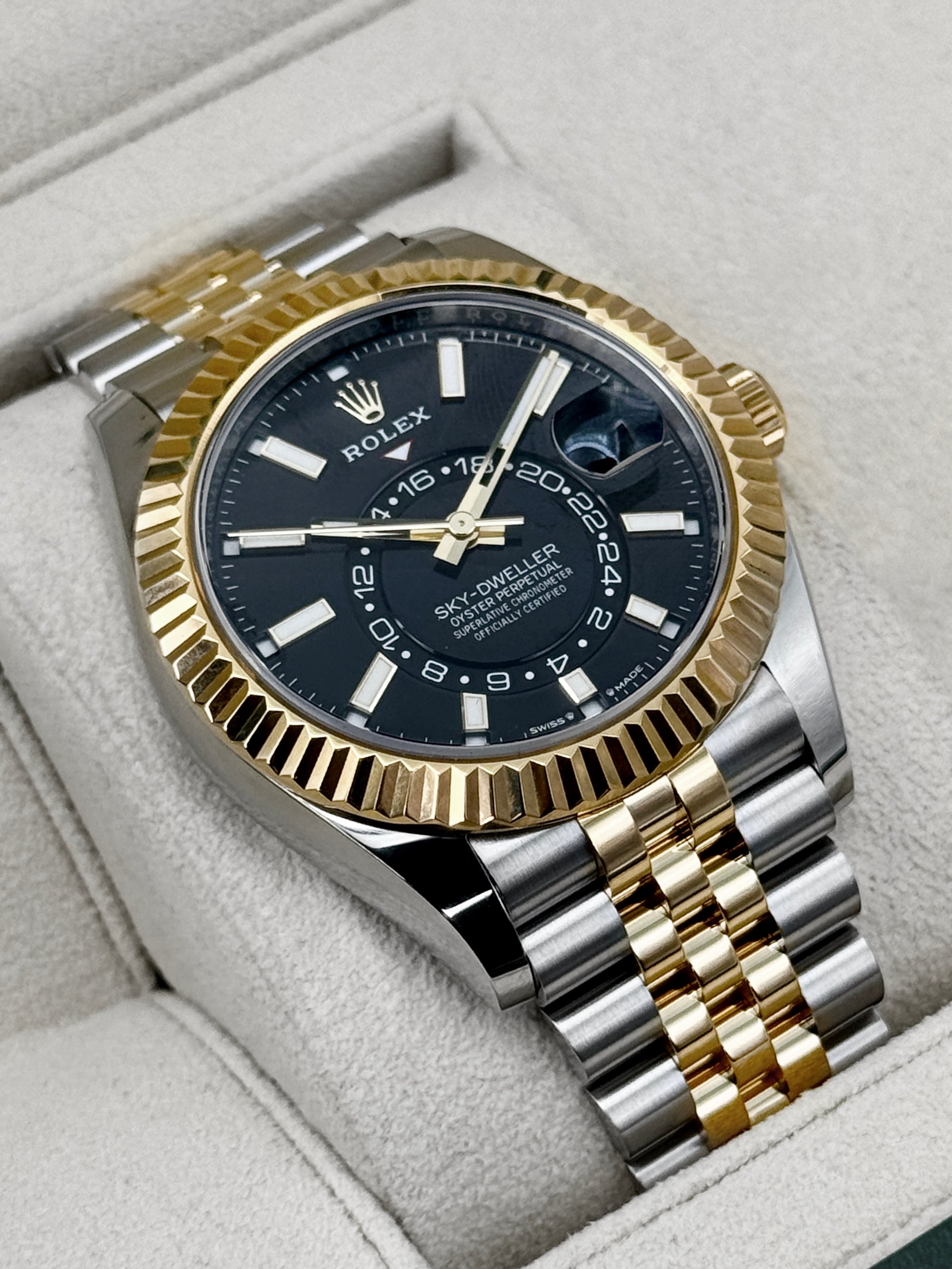 2025 Rolex Sky-Dweller 42mm 336933 Two-Tone Jubilee Black Dial - MyWatchLLC