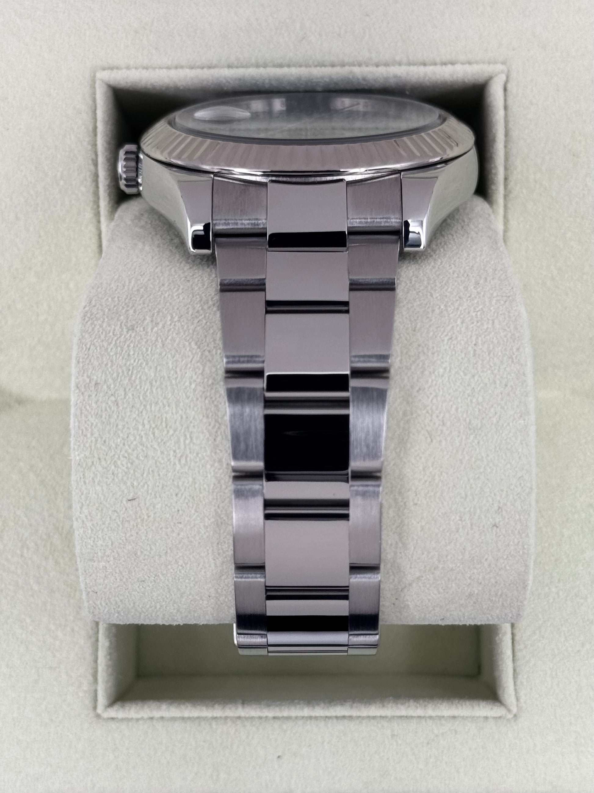 2010 Rolex Datejust II 41mm 116334 Stainless Steel Oyster Blue Dial - MyWatchLLC