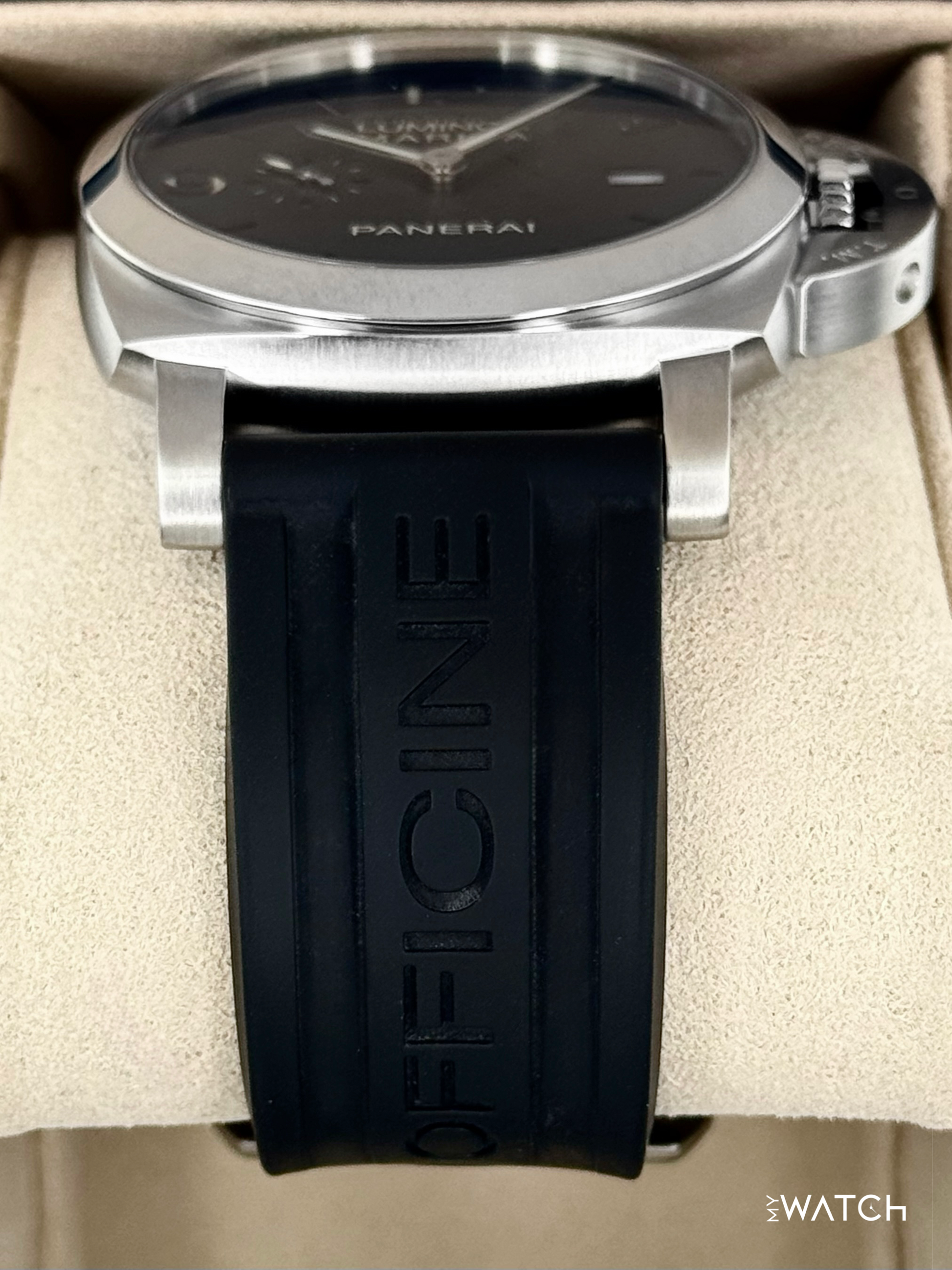 2025 Panerai Luminor Marina 44mm PAM03312 Stainless Steel Black Dial - MyWatchLLC