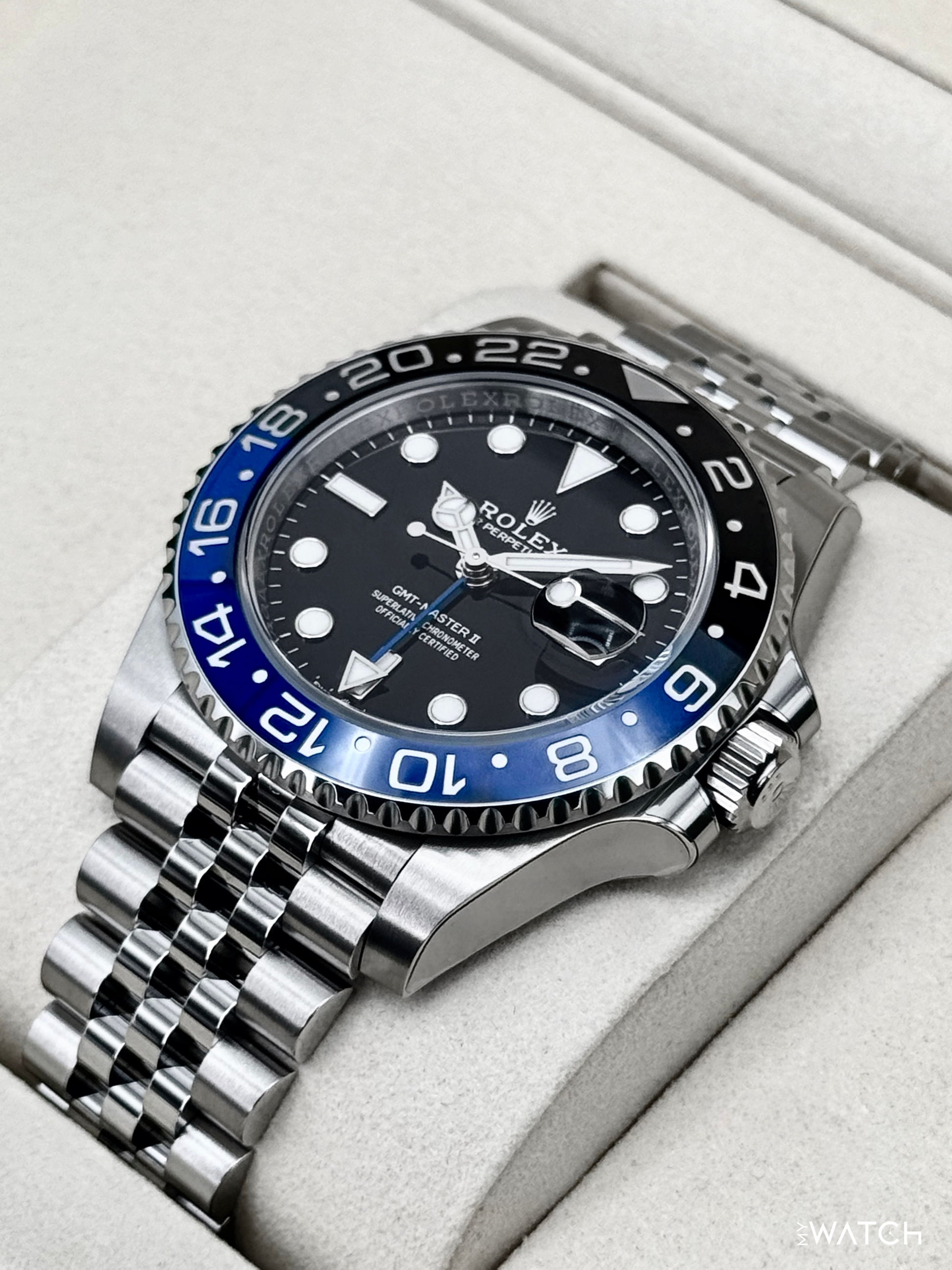NEW 2026 Rolex GMT-Master II "Batgirl" 40mm 126710BLNR Jubilee (STICKERED) - MyWatchLLC