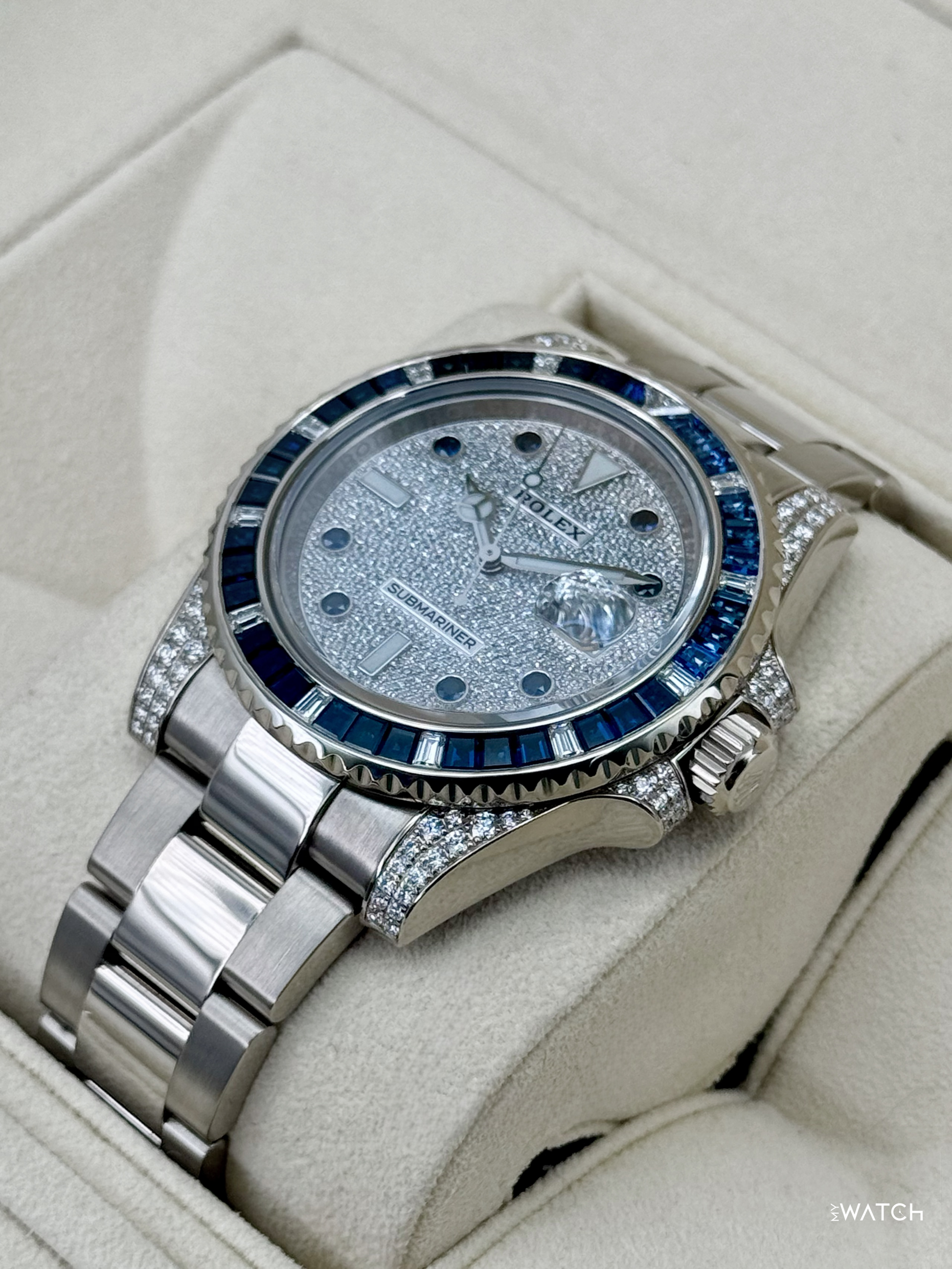 2019 Rolex Submariner 40mm 116659SABR White Gold Diamond Pave Dial - MyWatchLLC
